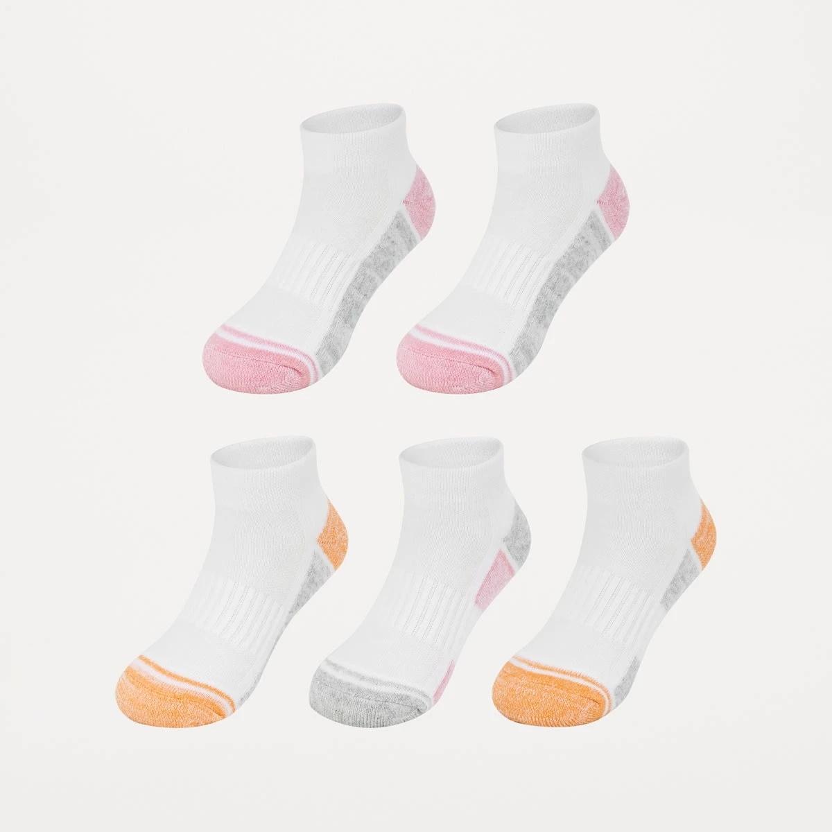 1 5 Pack Active Kids Low Cut Socks PINK, ORANGE, 1 of 3