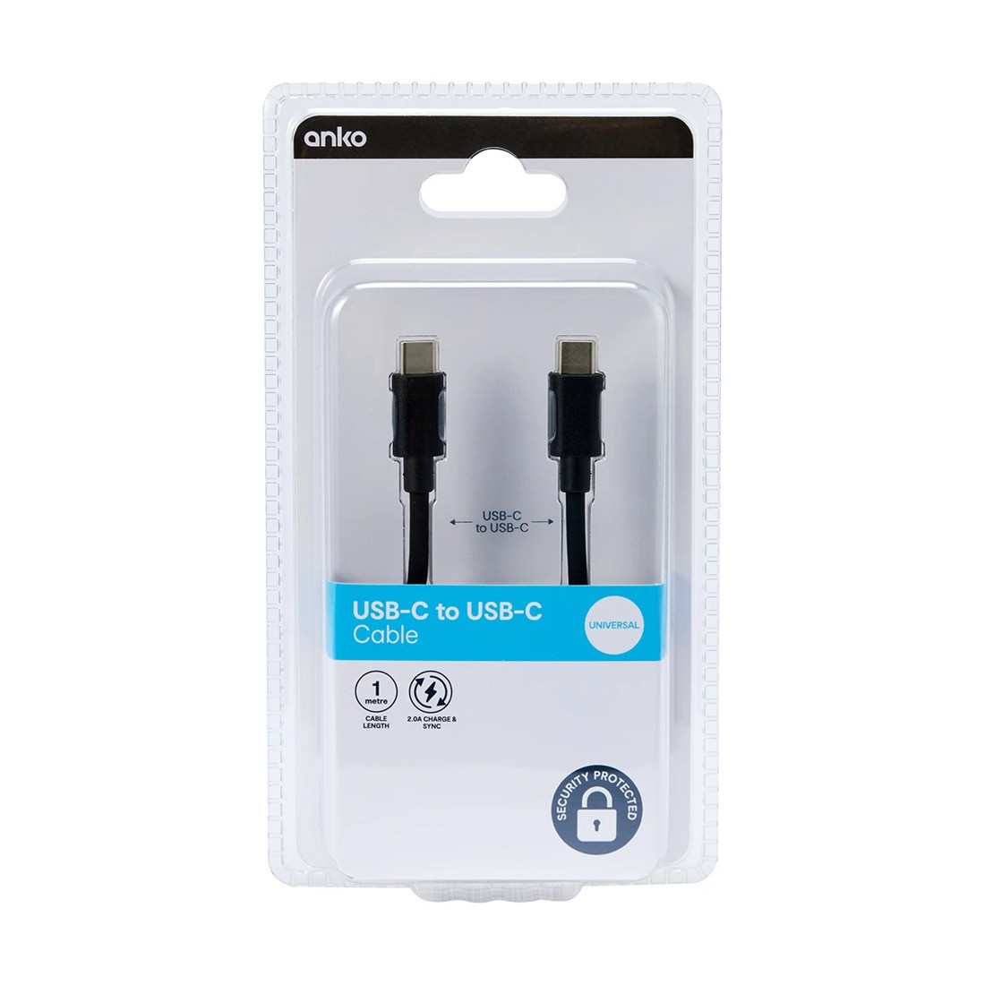 4 USB-C to USB-C Cable - 1m, Black, 4 of 4