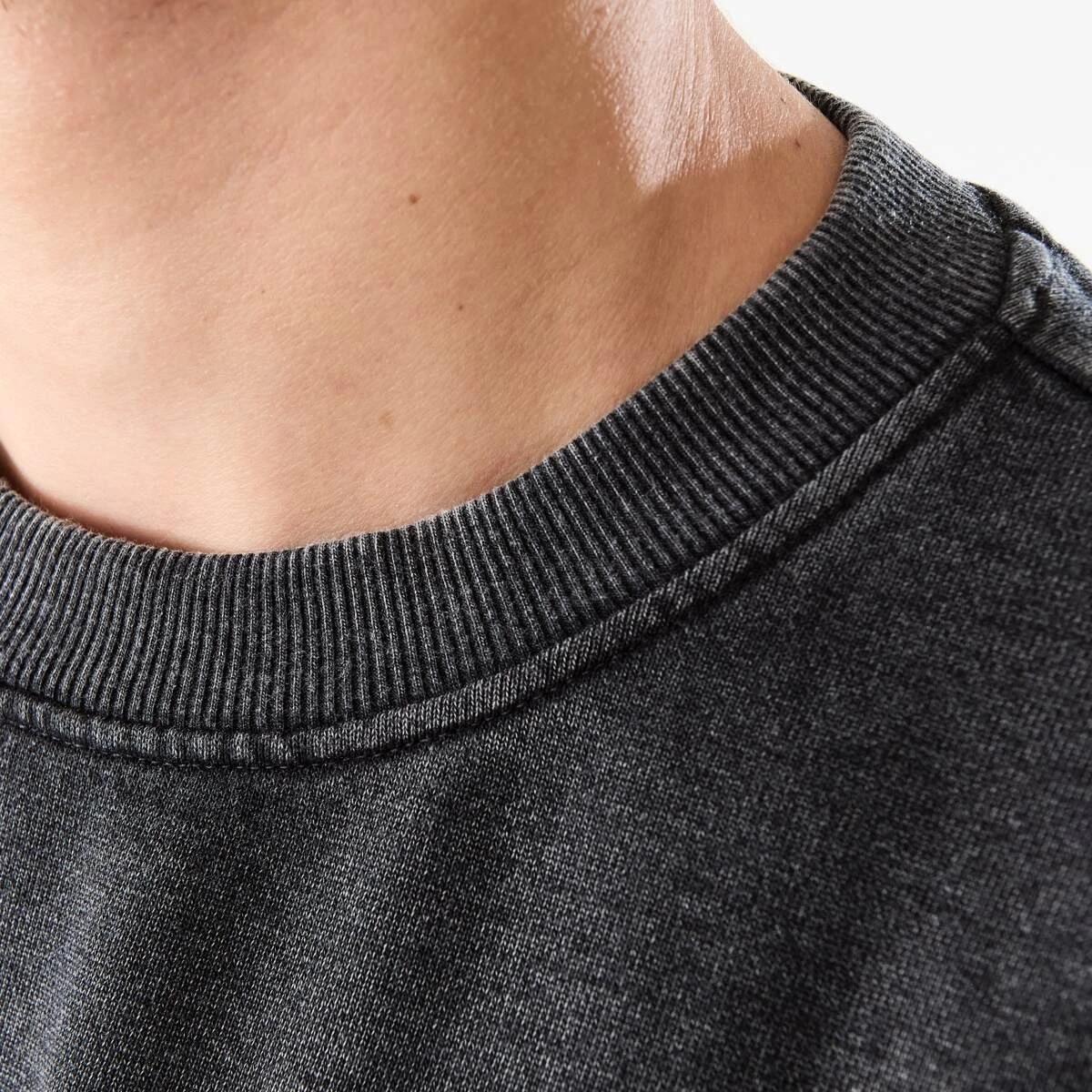 6 Oversized Crew Neck Sweatshirt Black, 6 of 10