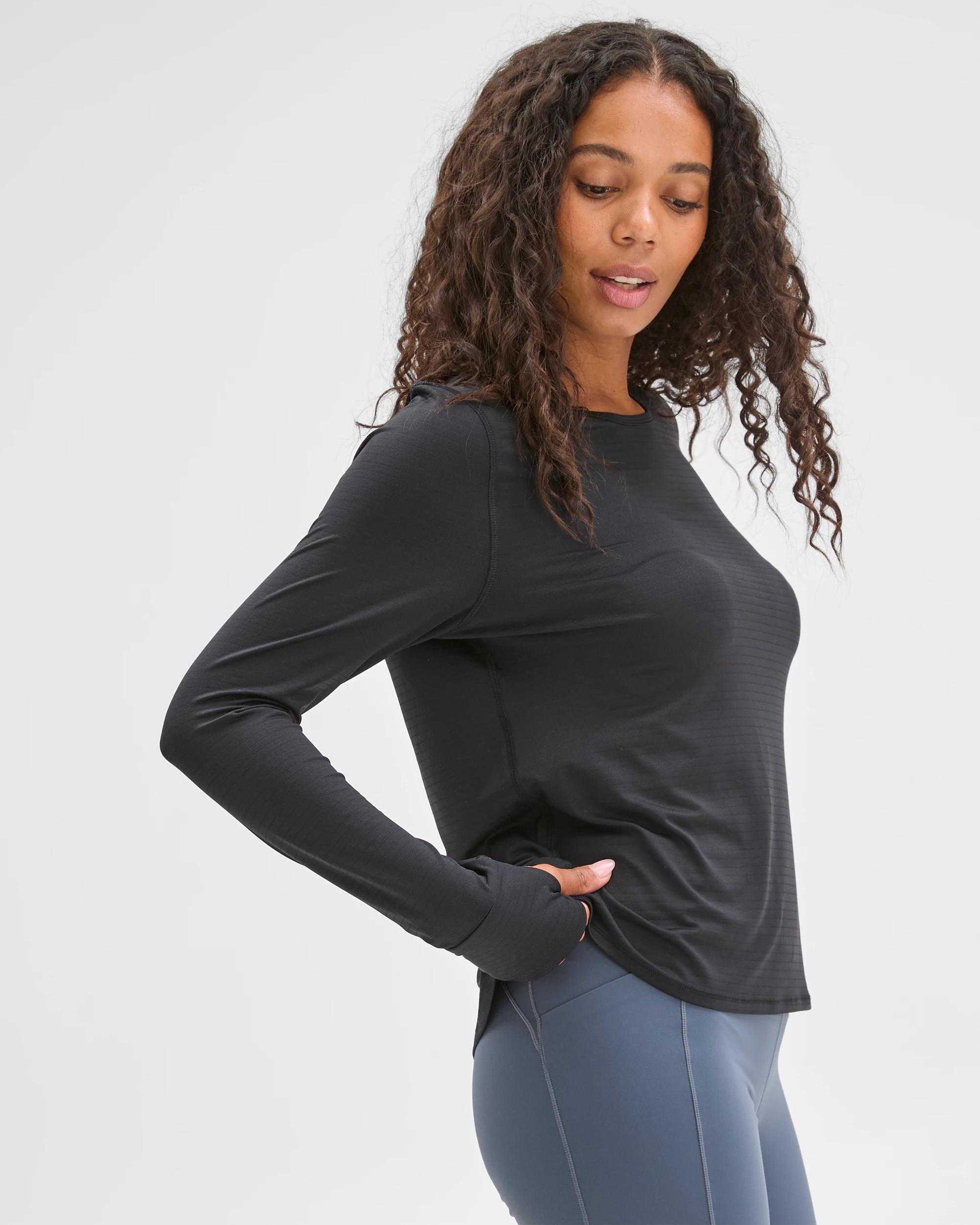 3 Target Active Active Long Sleeve Running T-Shirt BLACK, 3 of 5