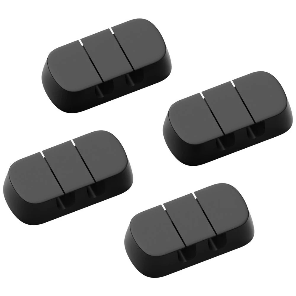 1 Cygnett Tangle Tamer 2 Slot Cable Organser 4 Pack Black, 1 of 7