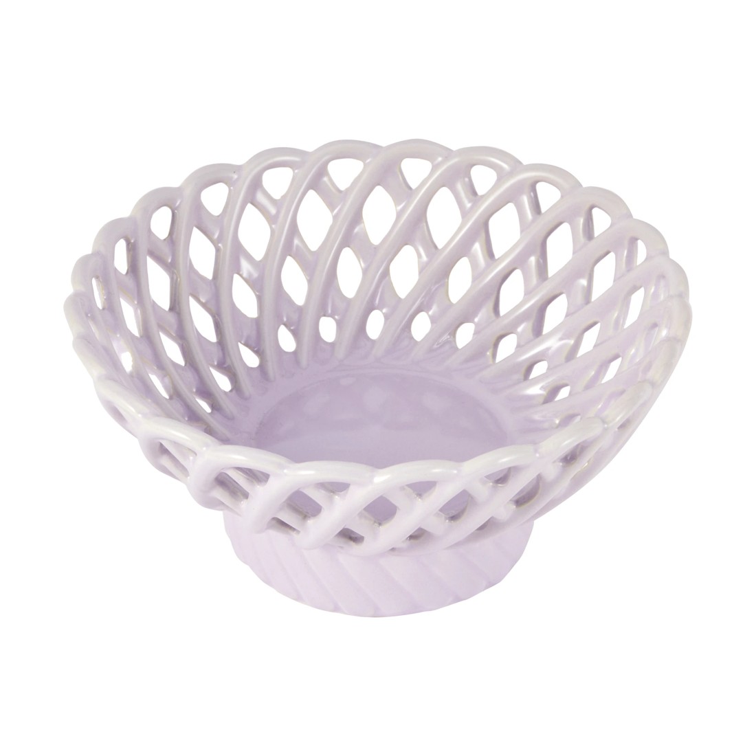 1 Lilac Ceramic Woven Bowl, 1 of 4