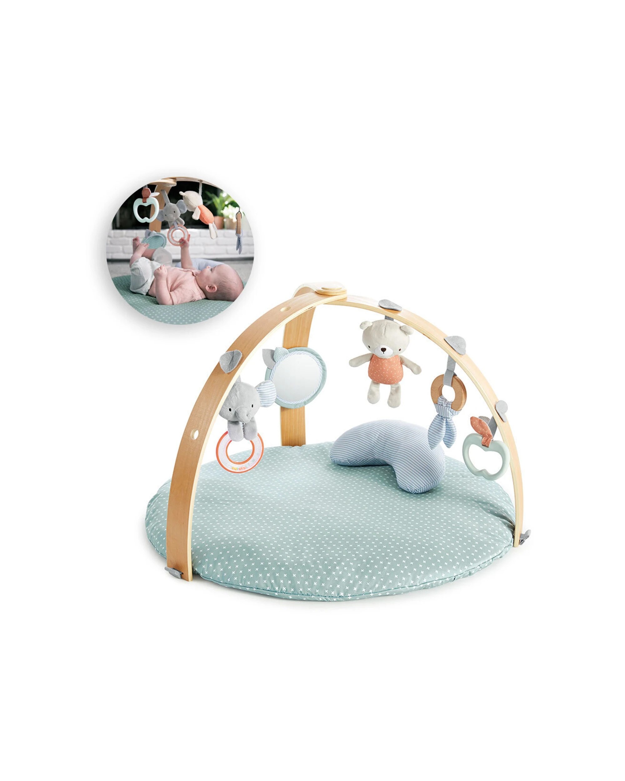 2 Ingenuity Cozy Spot Reversible Duvet Activity Gym Loamy Baby Play Mat
 - Natural, 2 of 8