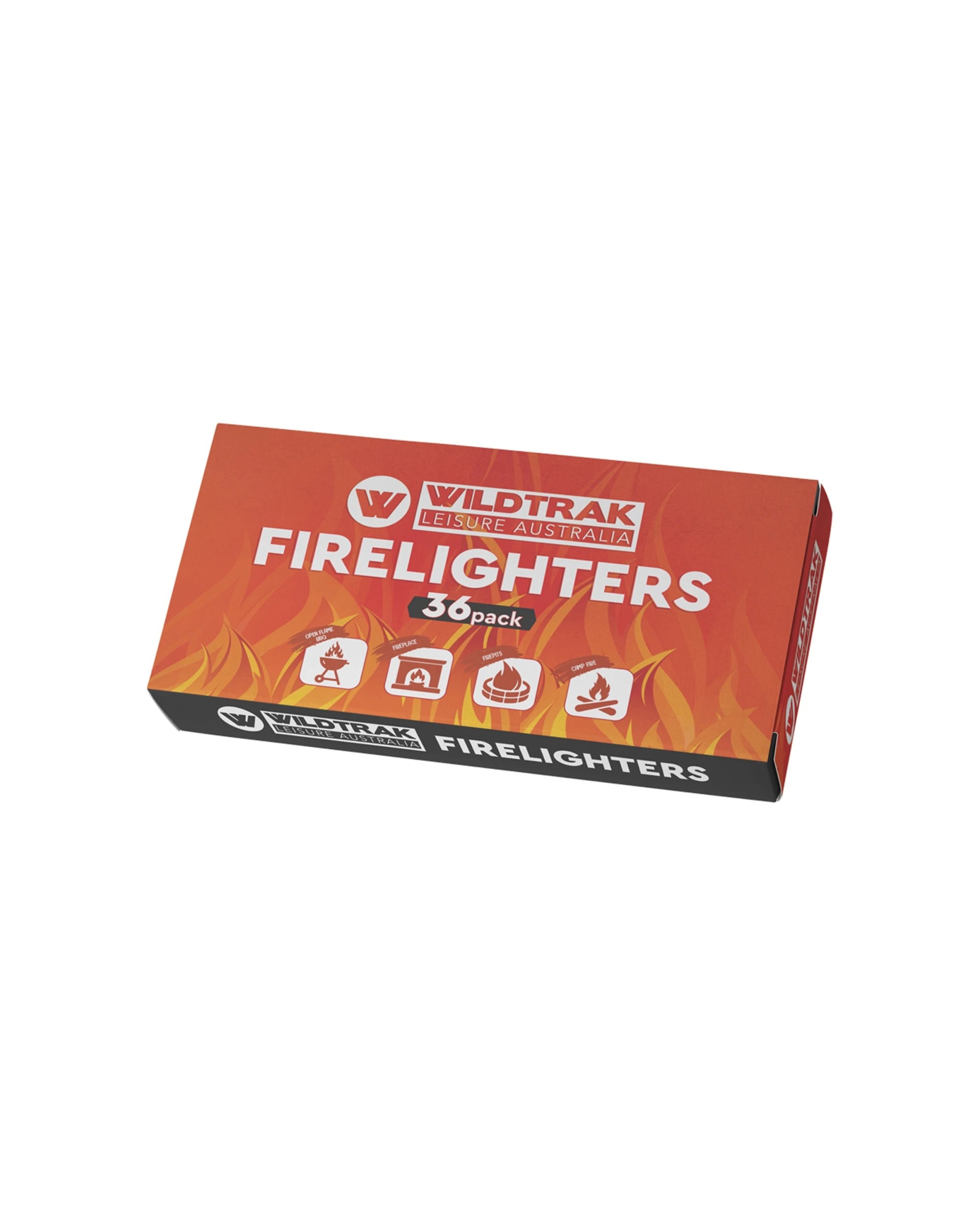 1 Wildtrak Firelighters 36 Pack Outdoor Camping BBQ Quick Lighting Starter - White, 1 of 1