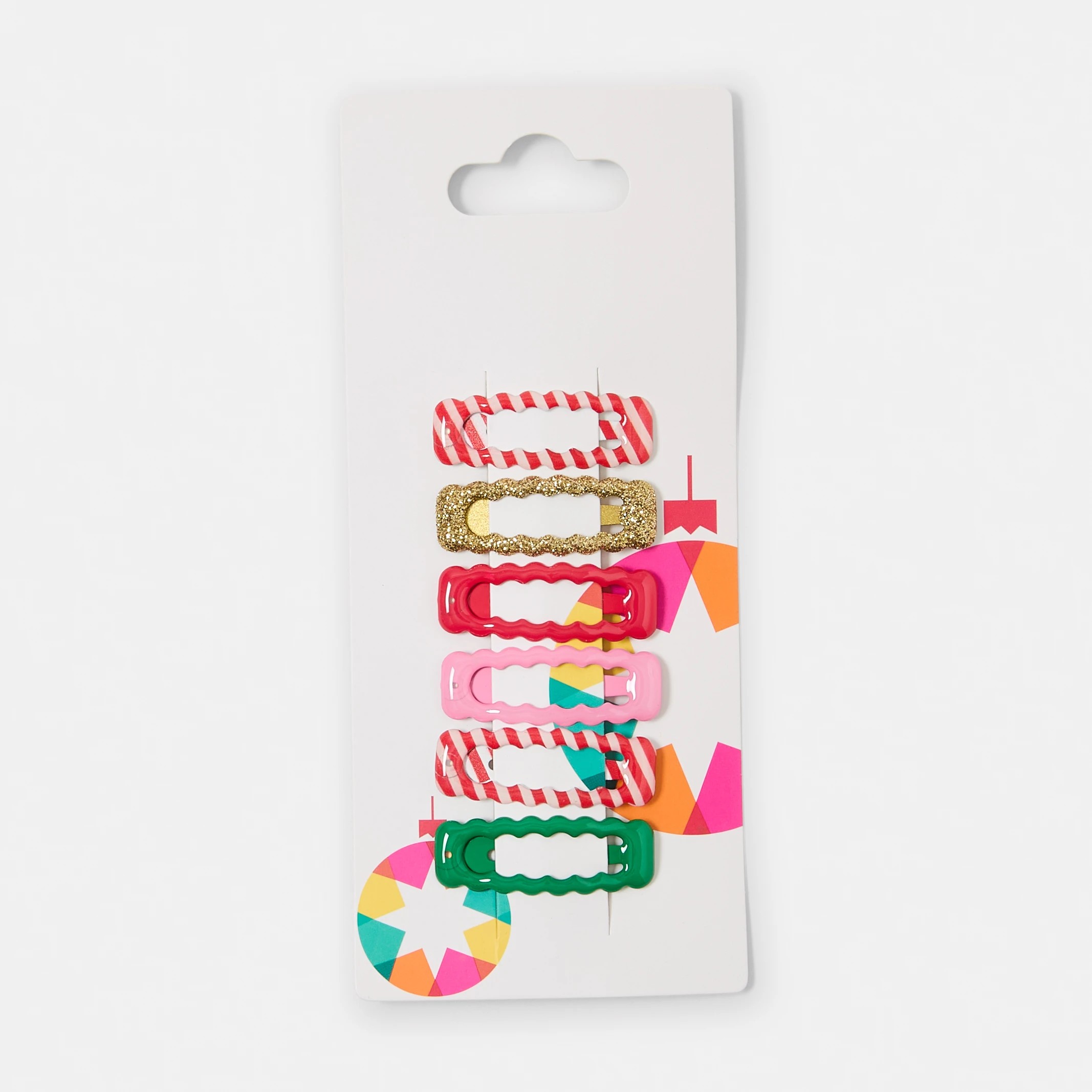 3 6 Pack Christmas Snap Hair Clips, 3 of 3