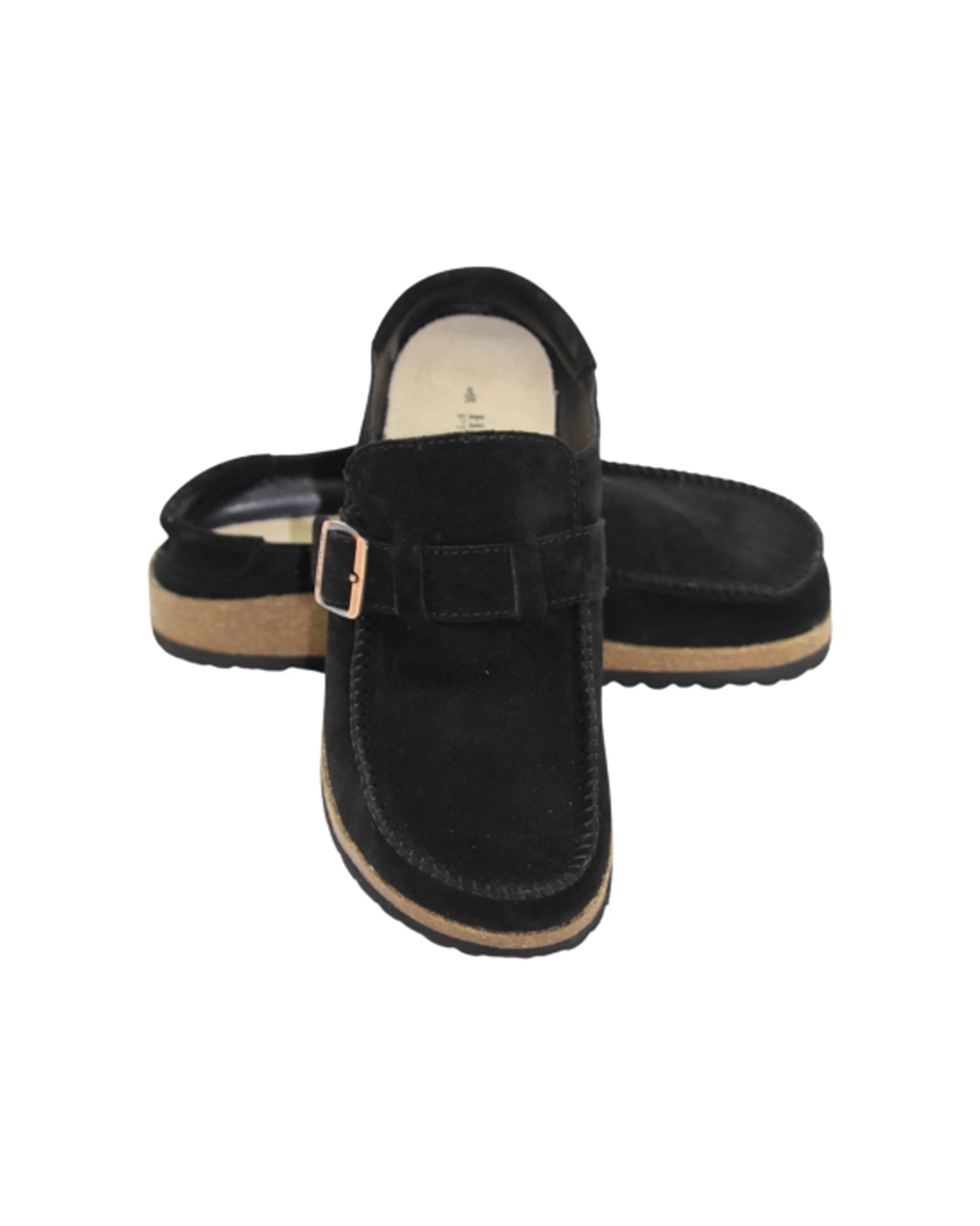 4 Human Shoes Winnie Women's Moccasin Slip-ons Moulded Sole Black Suede BLACK SUEDE, 4 of 4