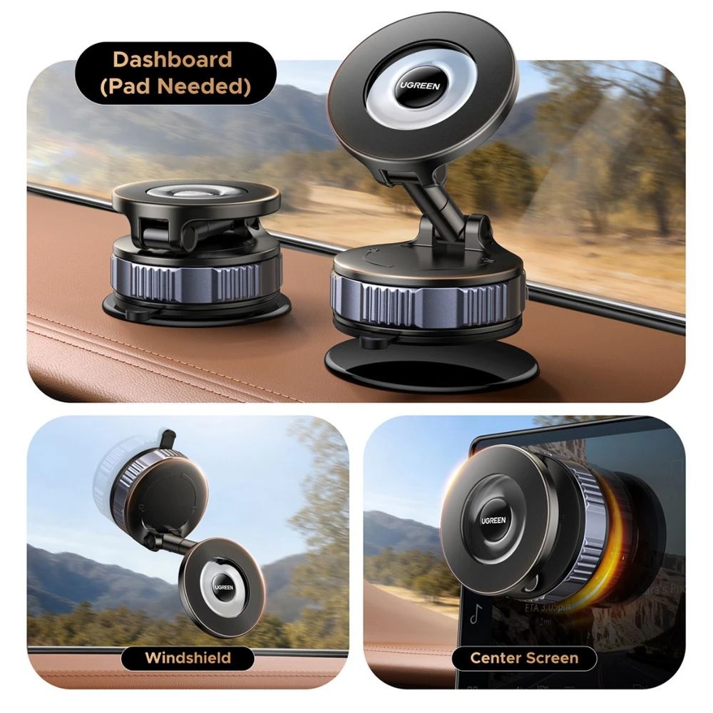 4 UGREEN Suction Cup Magnetic Phone Mount, 4 of 6