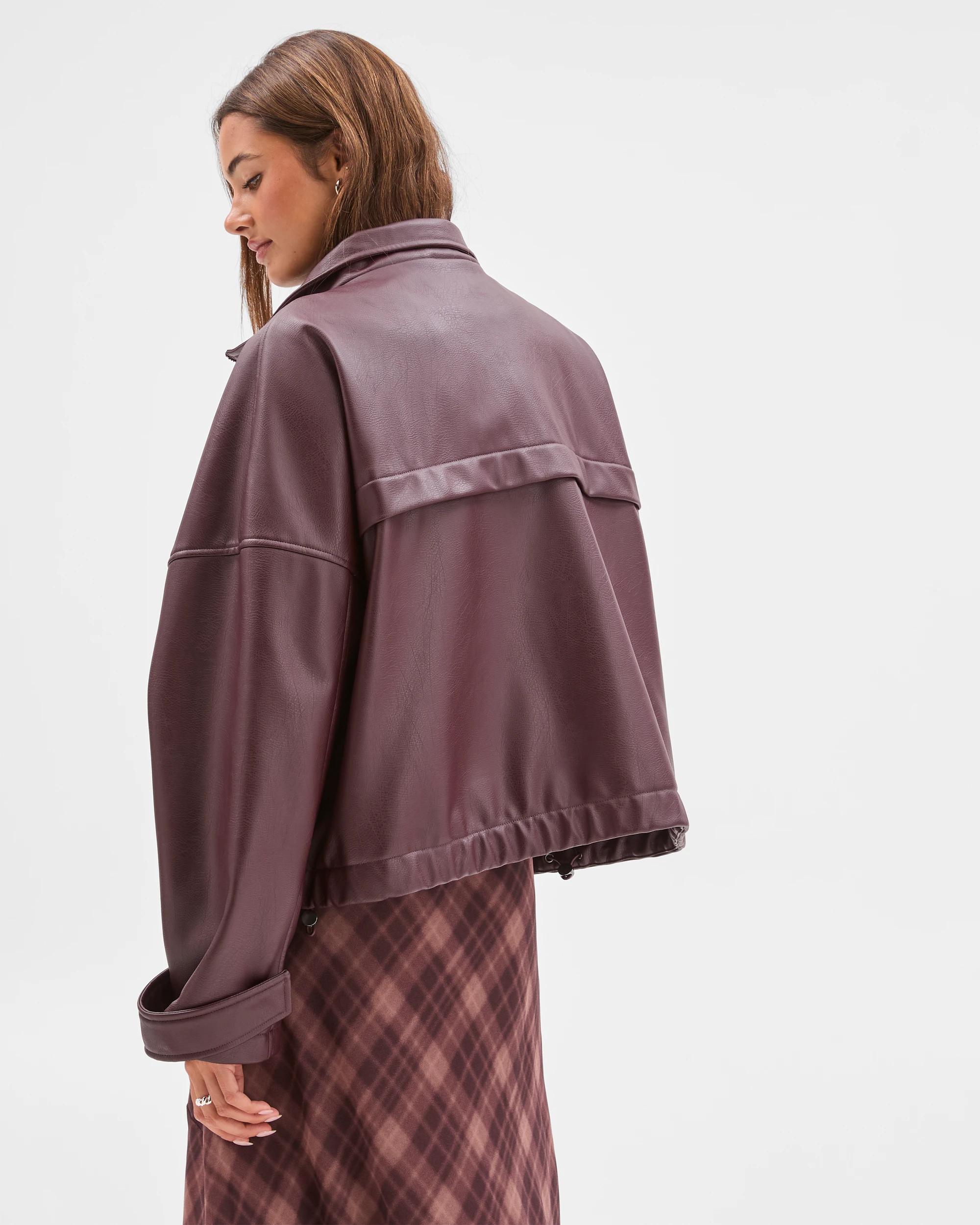6 Lily Loves Funnel Neck Jacket FUDGE, 6 of 6