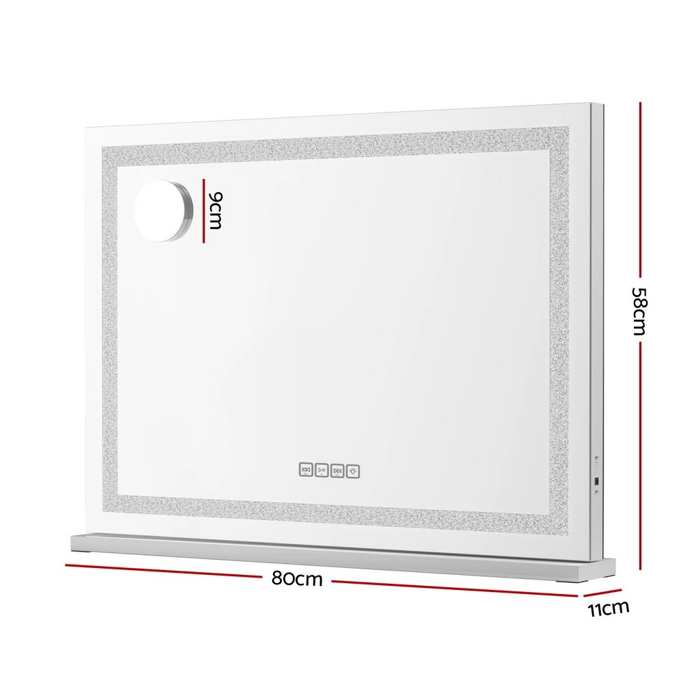 2 Embellir tooth Makeup Mirror 80x58cm Hollywood Vanity with LED Light Crystal - Multi, 2 of 5