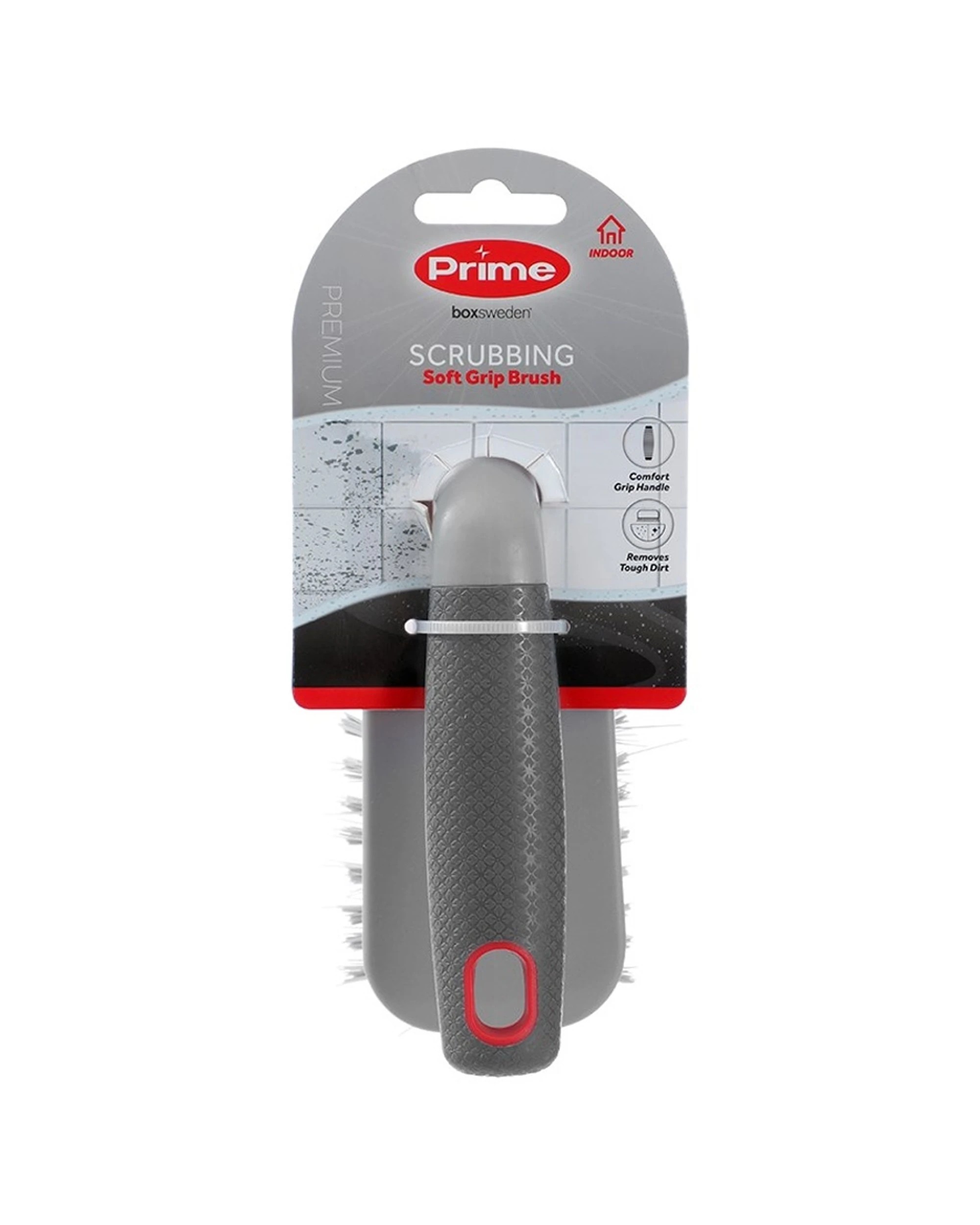 2 Boxsweden Prime Handled Scrubbing Cleaning Brush With Comfortable Soft Grip - Grey, 2 of 5