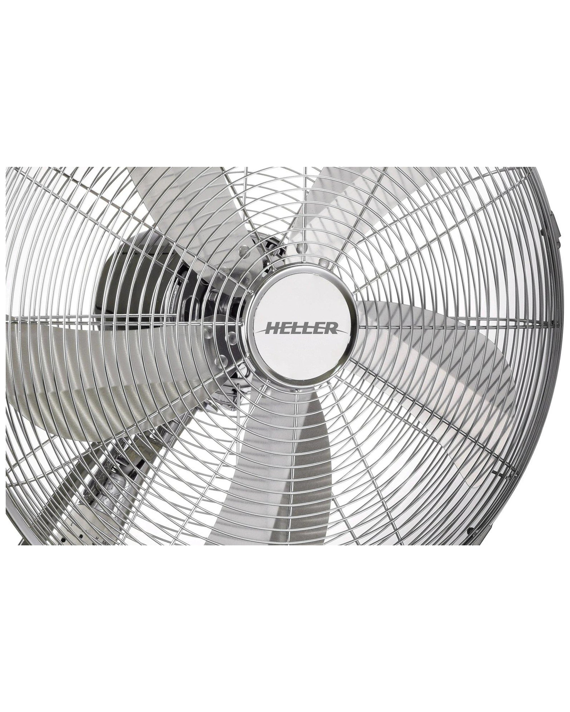 3 Heller 40cm Chrome Wall Mounted Fan 3 Speed Oscillating Tilt/hanging W/ Remote
 - Silver, 3 of 3