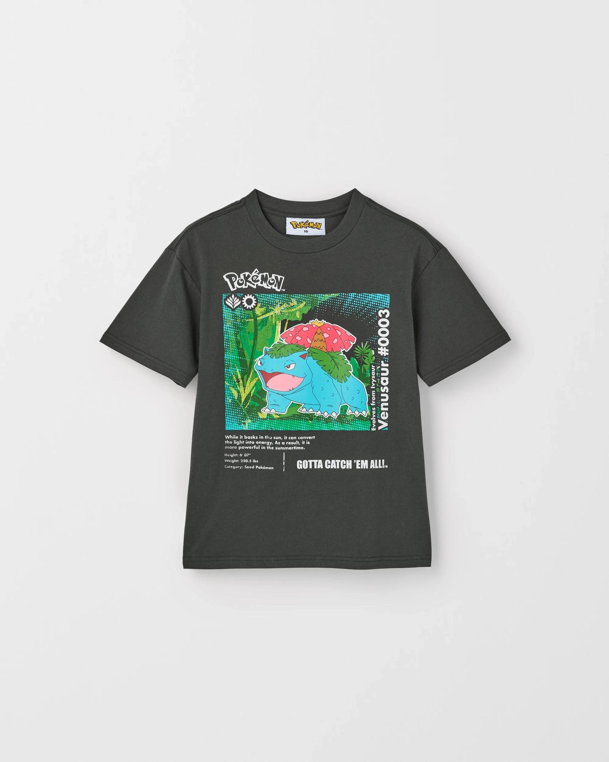 1 Pokemon Australian Cotton T-Shirt BLACK, 1 of 2