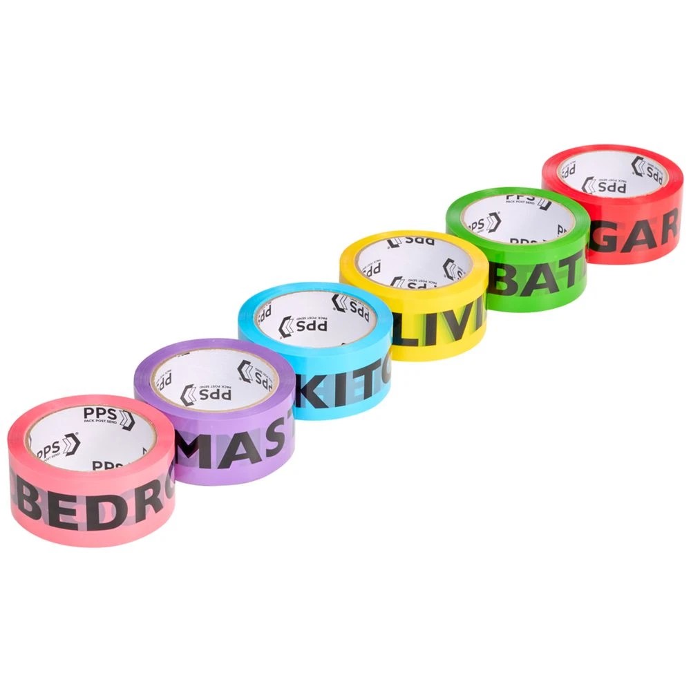 2 PPS Coloured Room Label Tape 48x66m 6 Pack, 2 of 6