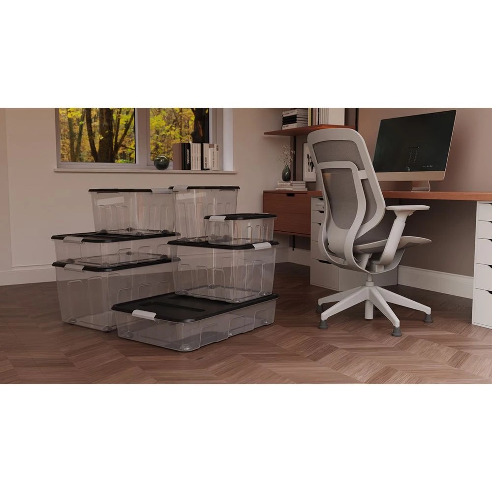 5 J.Burrows 80L Modular Storage Container Clear/Grey, 5 of 6