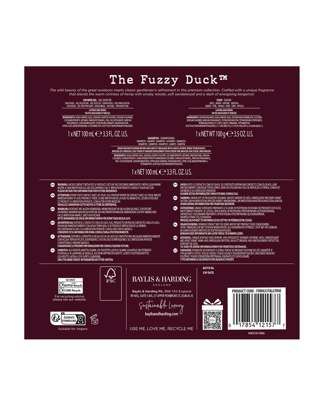 4 Baylis & Harding The Fuzzy Duck Luxury Essentials Set - Bergamot, Hemp and Sandalwood, 4 of 4