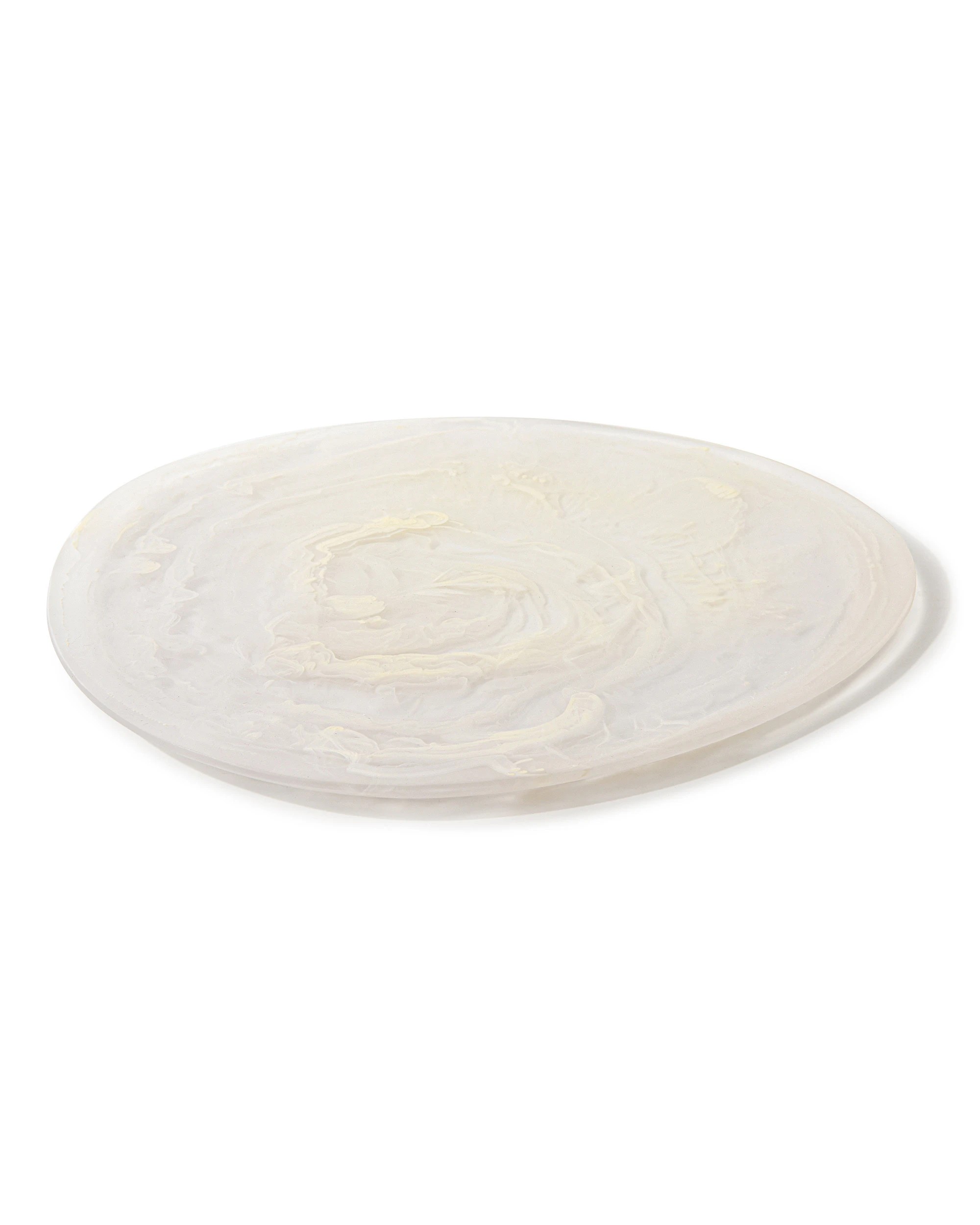 1 Cadence & Co. Chianti Resin Round Serving Platter 38x36cm - Vanilla, 1 of 6