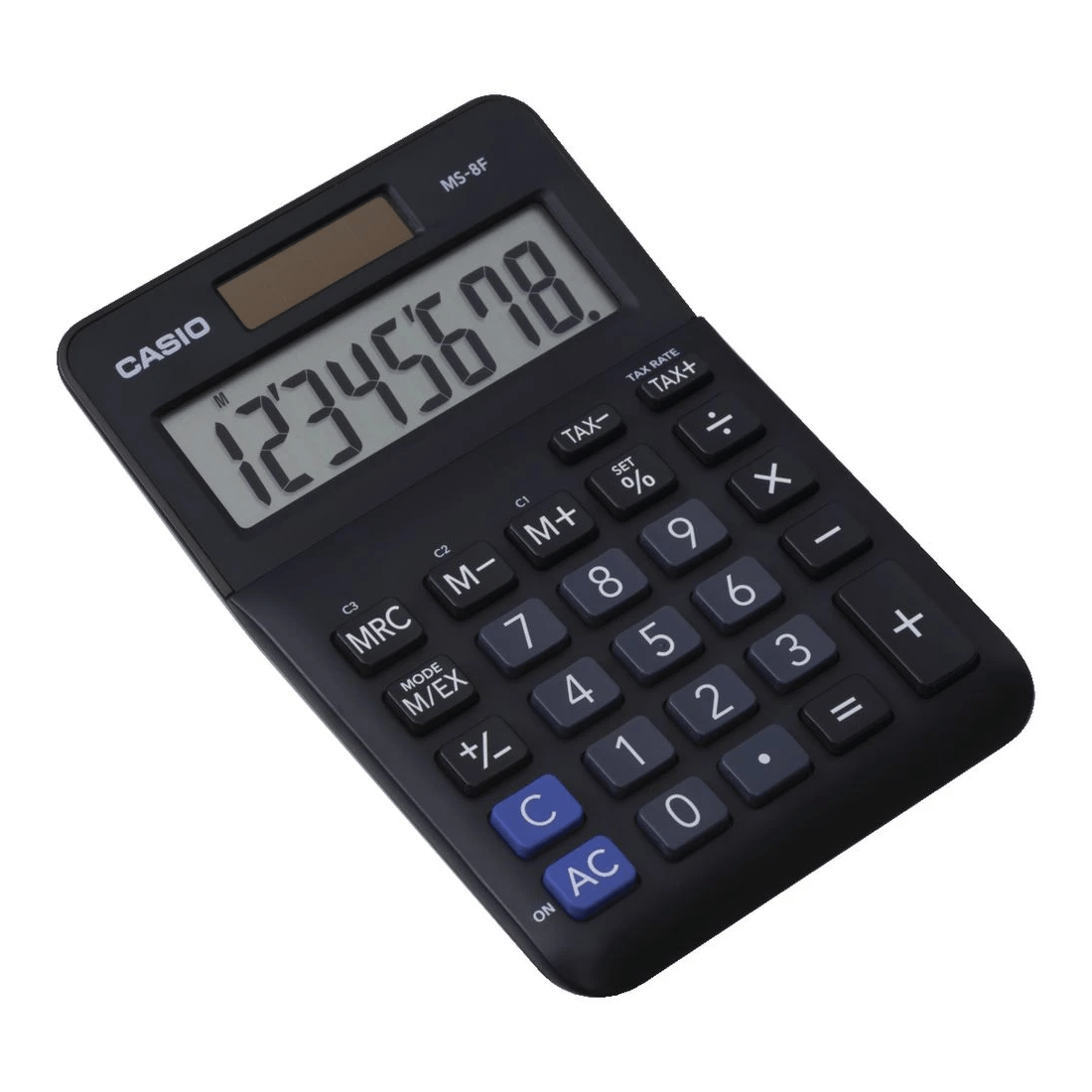 4 Casio 8 Digit Desk Calculator Black MS8F, 4 of 4