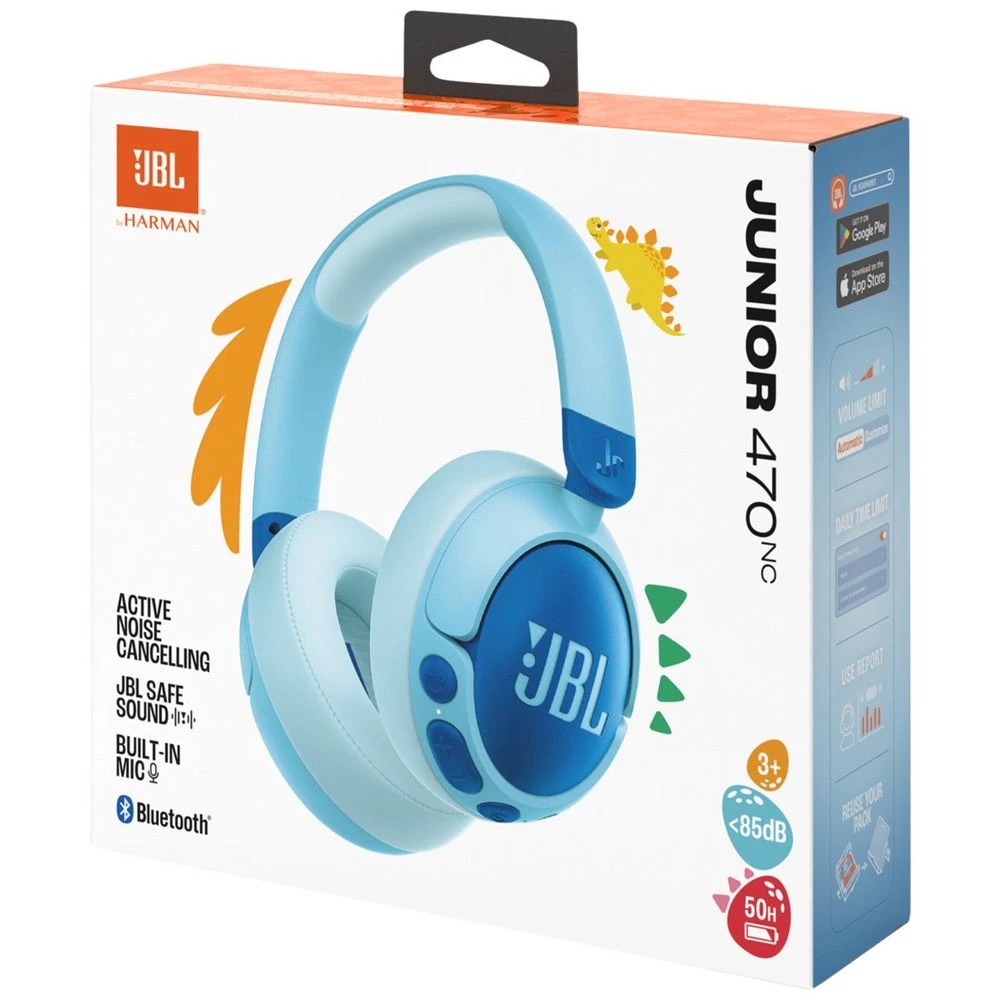 8 JBL JR470 Kids Bluetooth Noise Cancelling Headphones Blue, 8 of 8