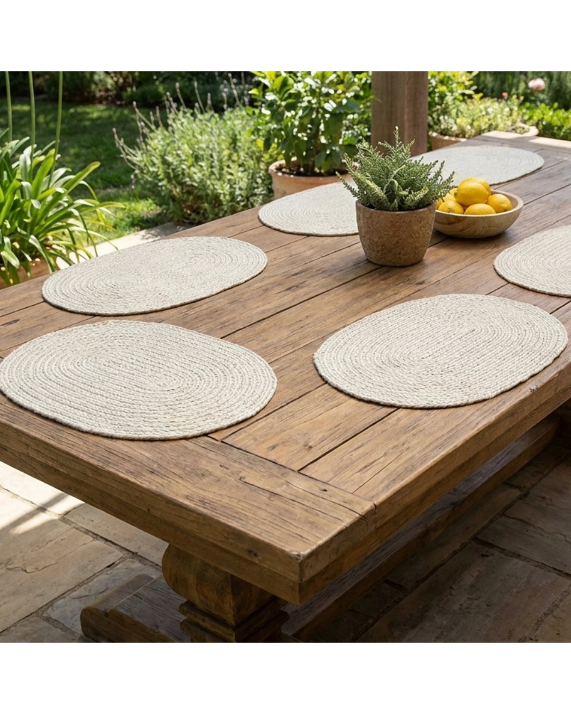 Fab Habitat Hazel Oval Placemats Recycled PET Set of 4 - Beige - Kmart