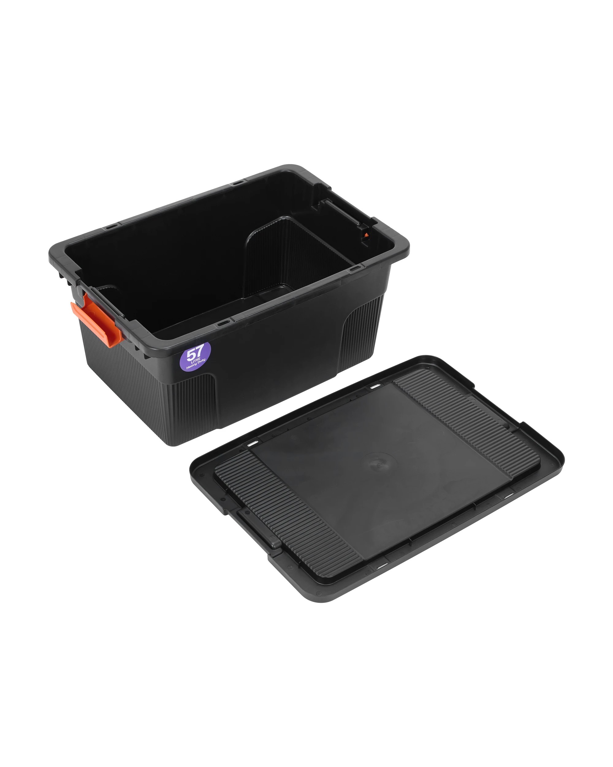 5 57L Heavy Duty Storage Container - Black, 5 of 6