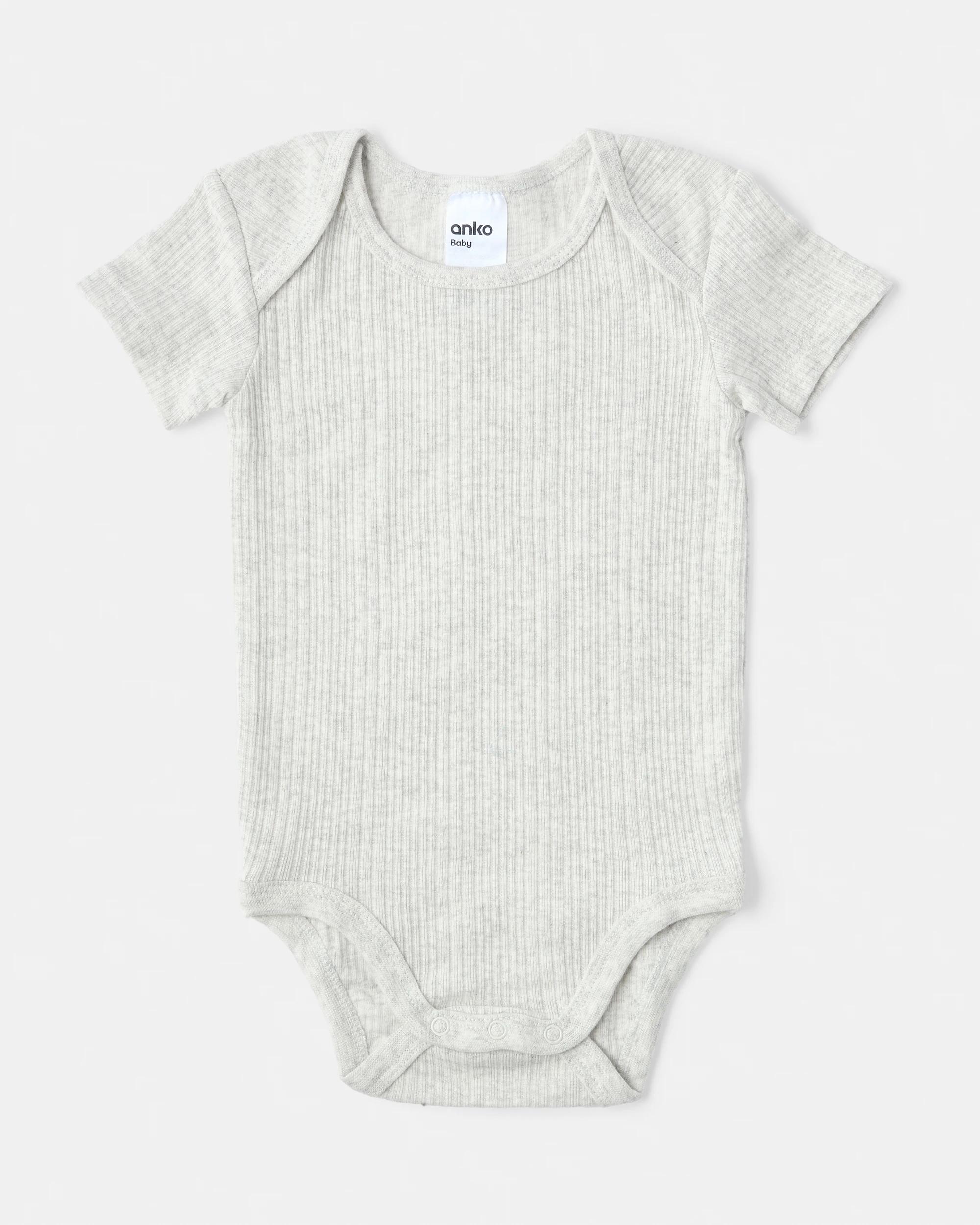 4 5 Pack Short Sleeve Bodysuits Blue Pck, 4 of 10