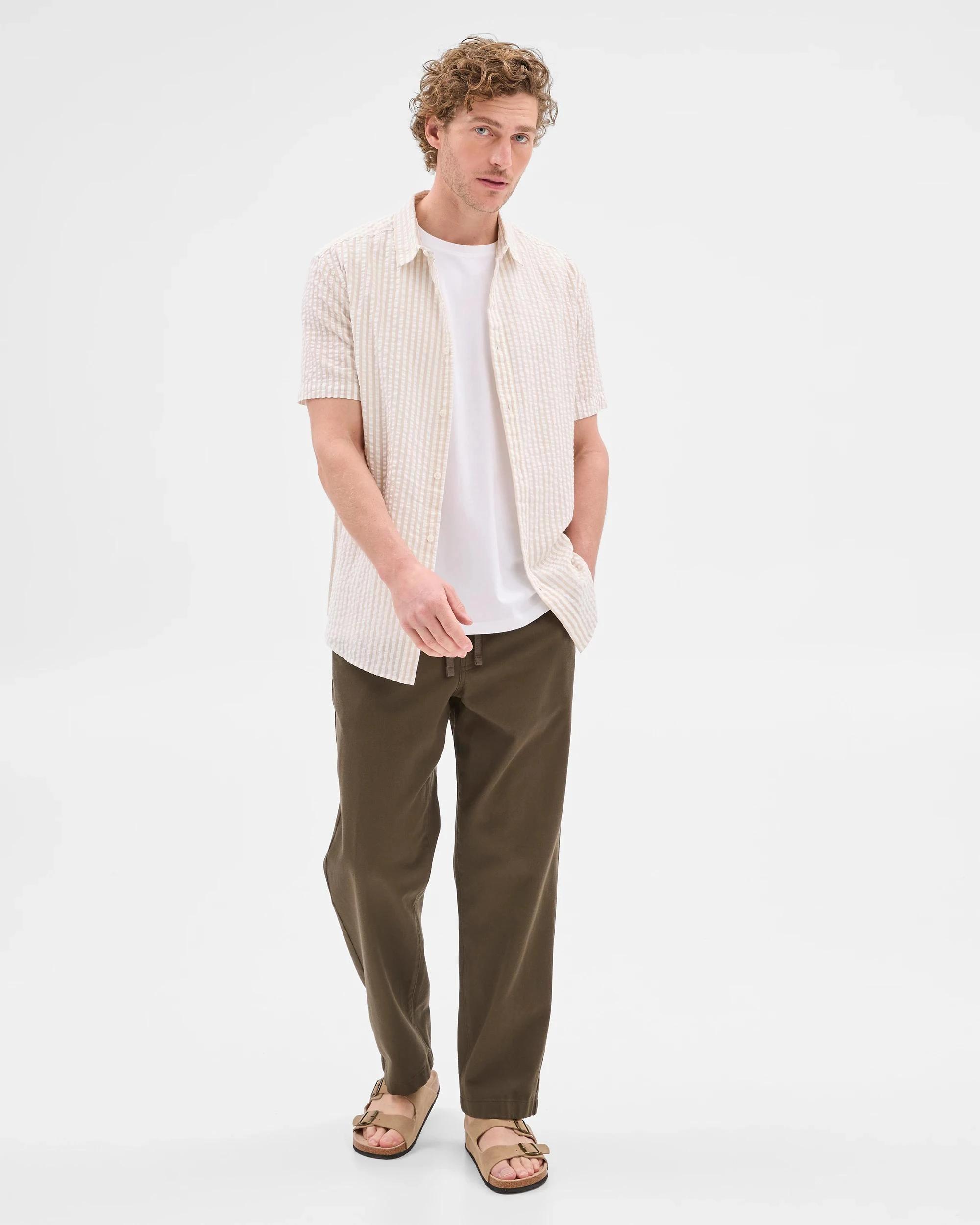 10 Target Australian Cotton Seersucker Shirt LIGHT STONE, 10 of 10