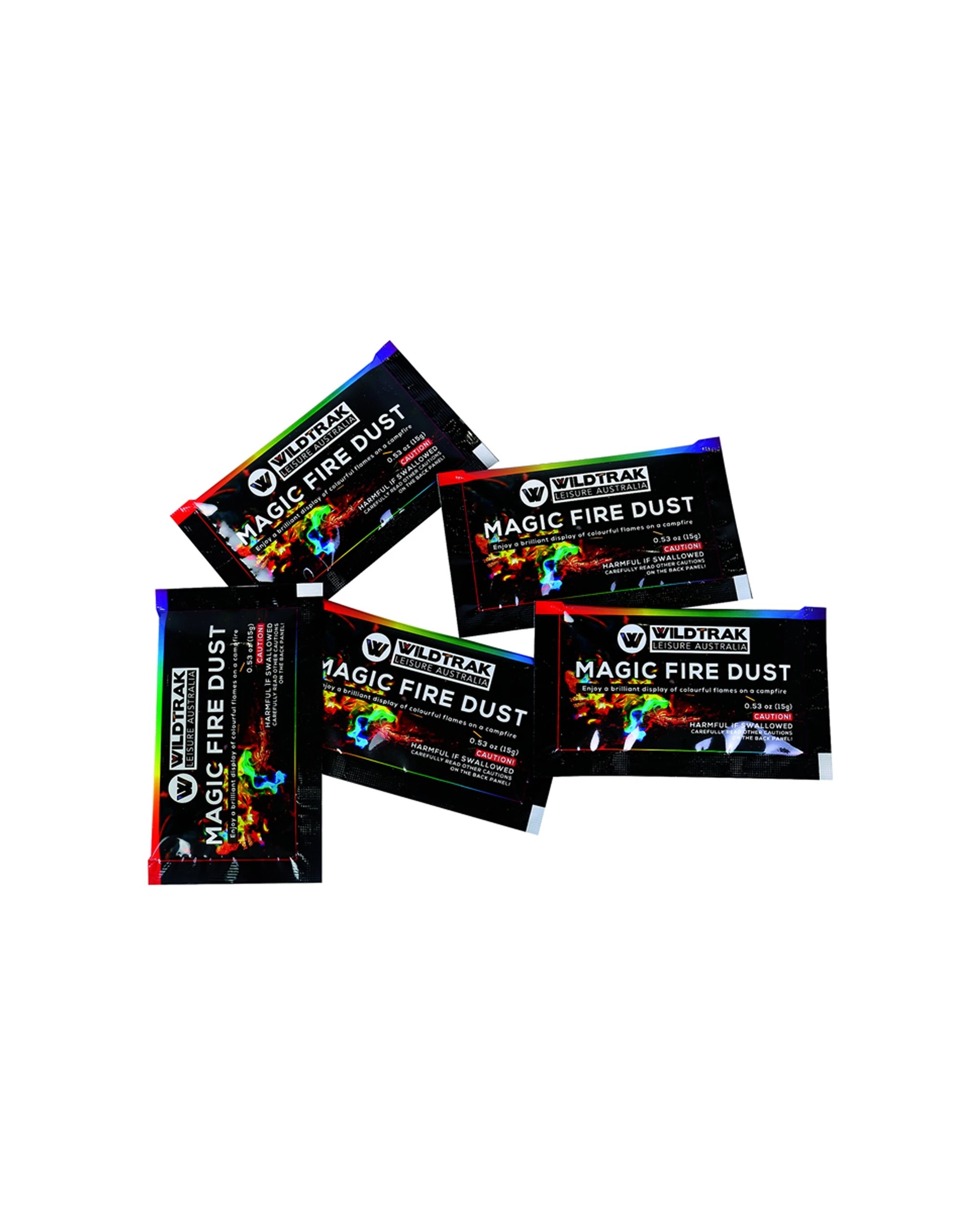 2 Wildtrak Magic Fire Dust 5PK 15g Campfire Flame For Camping Outdoor Use - Multi, 2 of 2