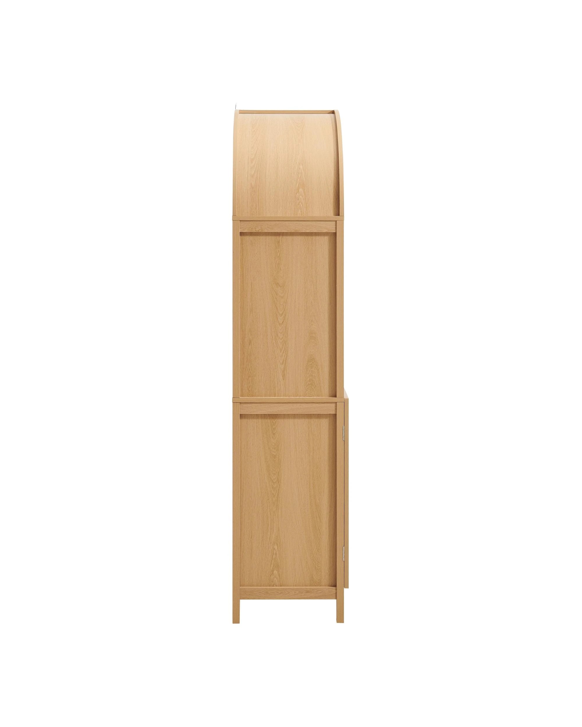 5 Kodu Bookcase Open Storage Display 2 Doors - Natural, 5 of 10
