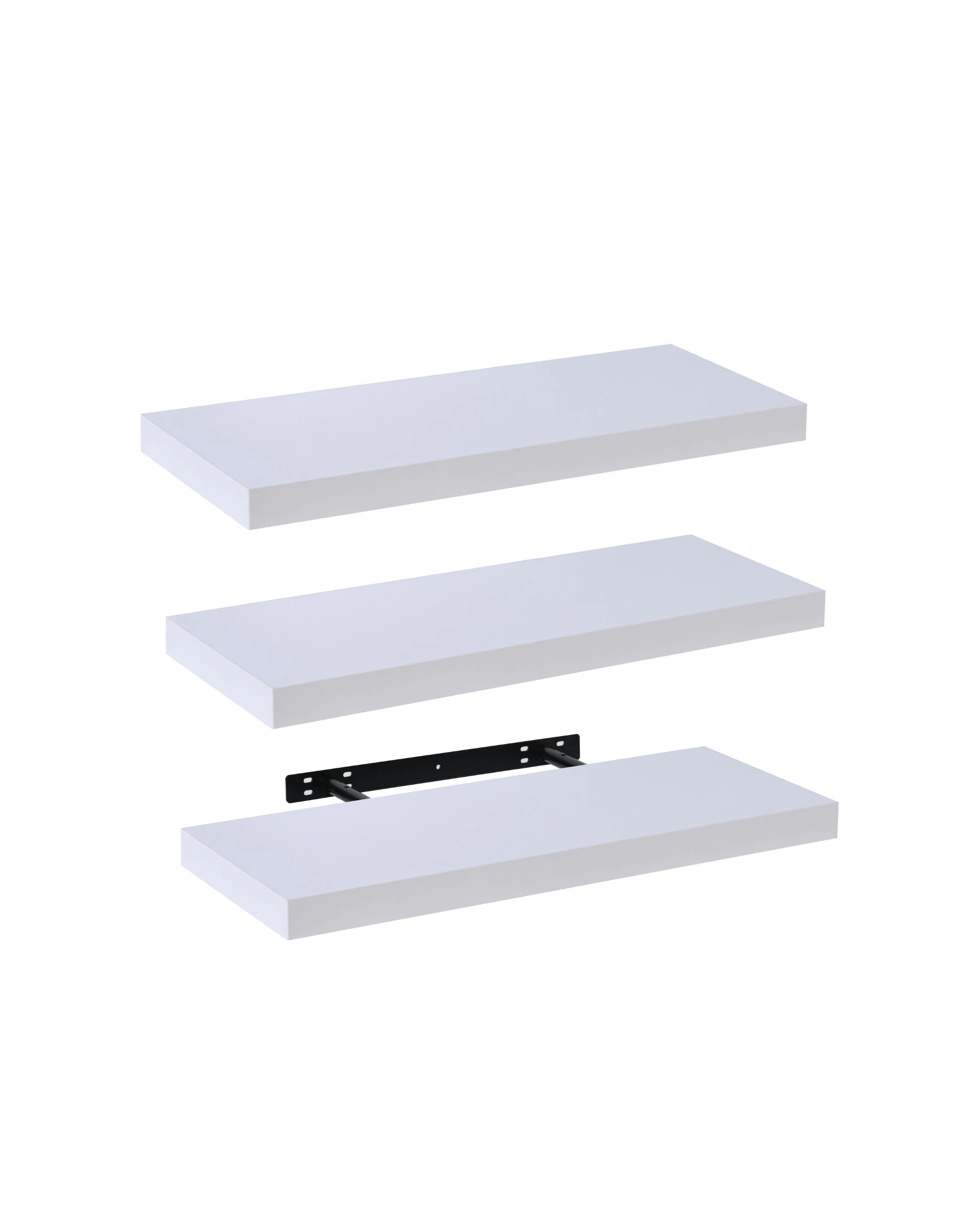 3 Takara Seiso Floating Wall Shelves Display Rack (Set of 3) Medium 60cm - White, 3 of 9