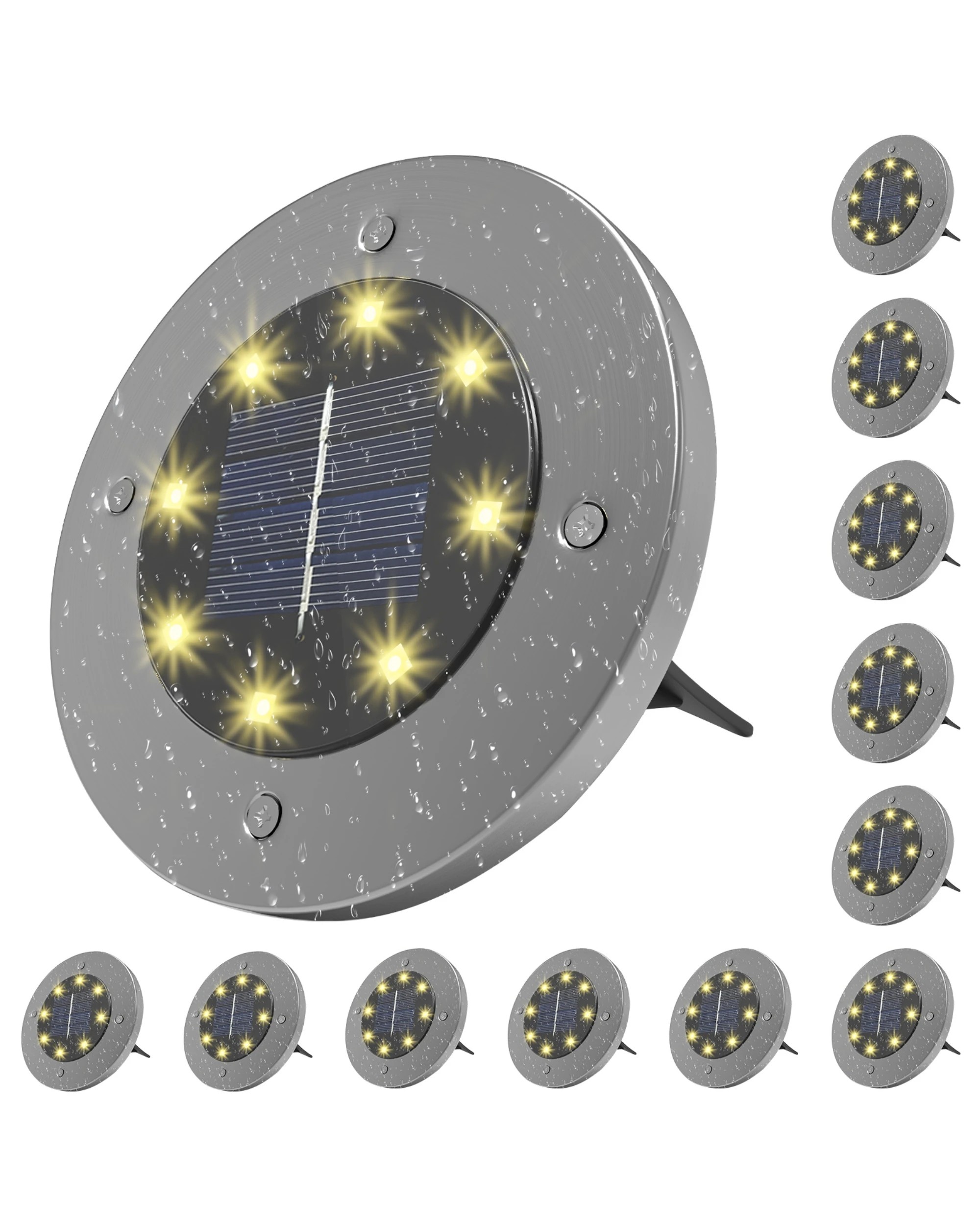 1 Advwin Solar Garden Lights 12 Pack Waterproof Outdoor, 1 of 6