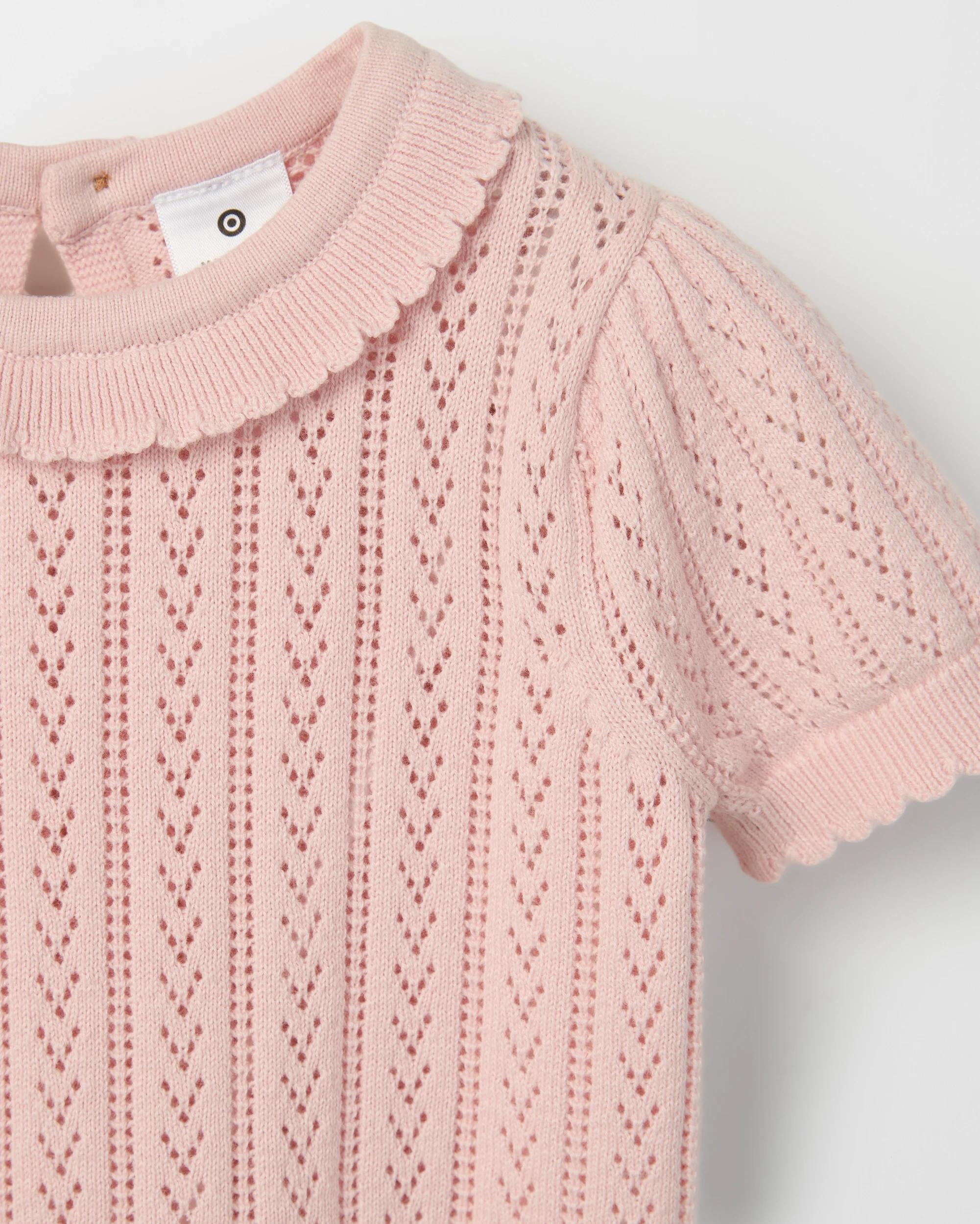2 Target Baby Organic Cotton Pointelle True Knit Top PINK, 2 of 2