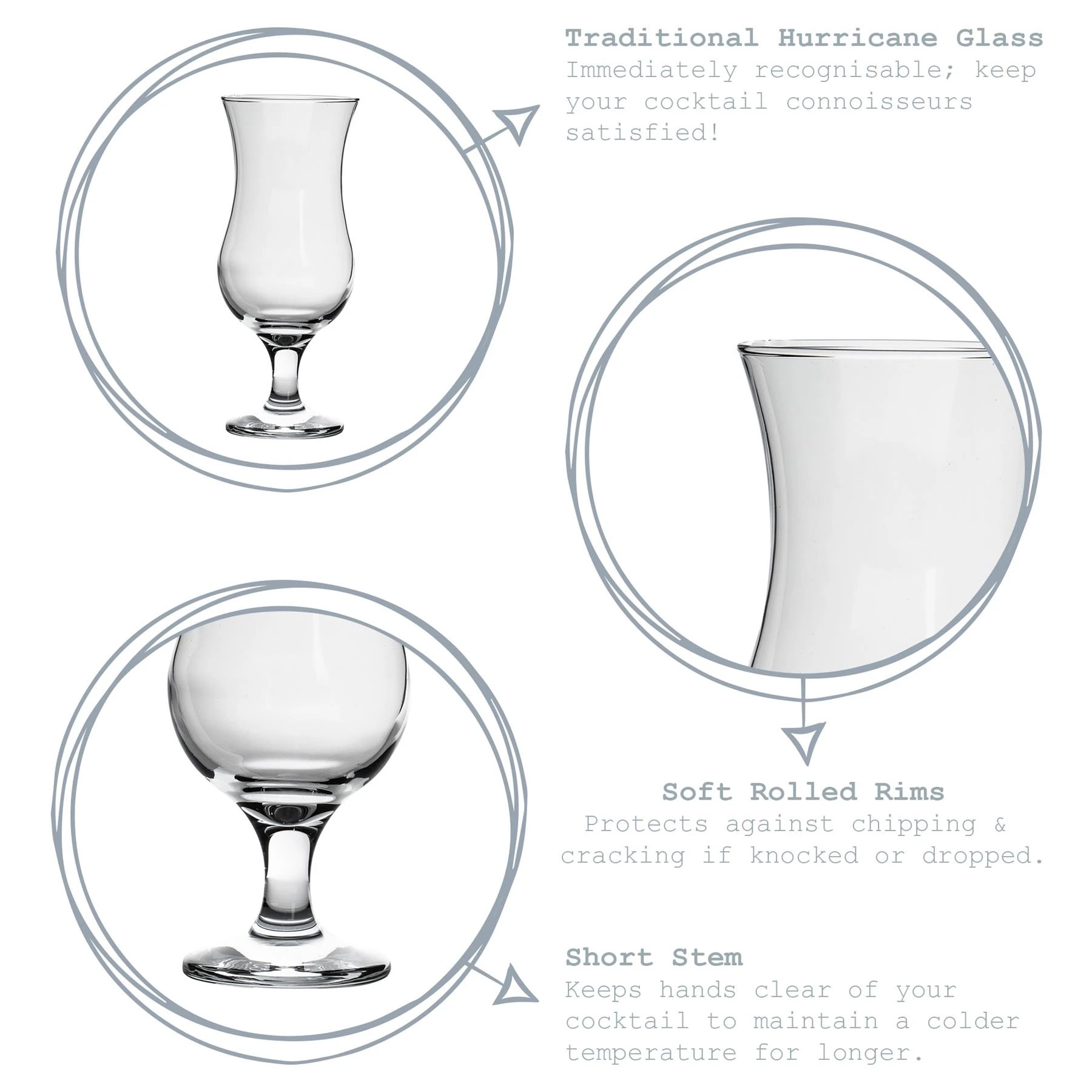 2 LAV Fiesta Pina Colada Glasses - 460ml - Pack of 6 - Clear, 2 of 5