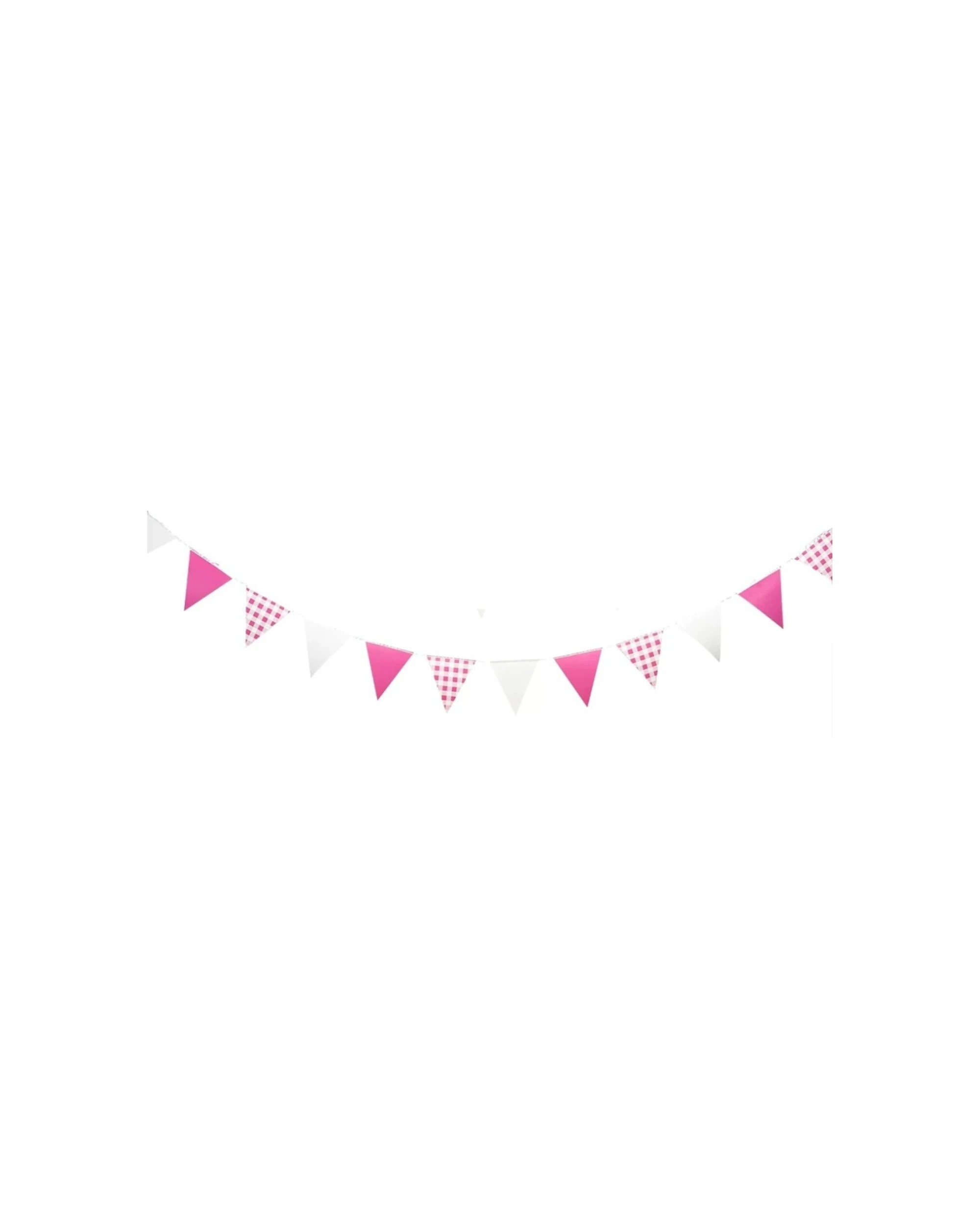1 Party Maker Gingham Bunting Decoration Accessory - Pink, 1 of 1