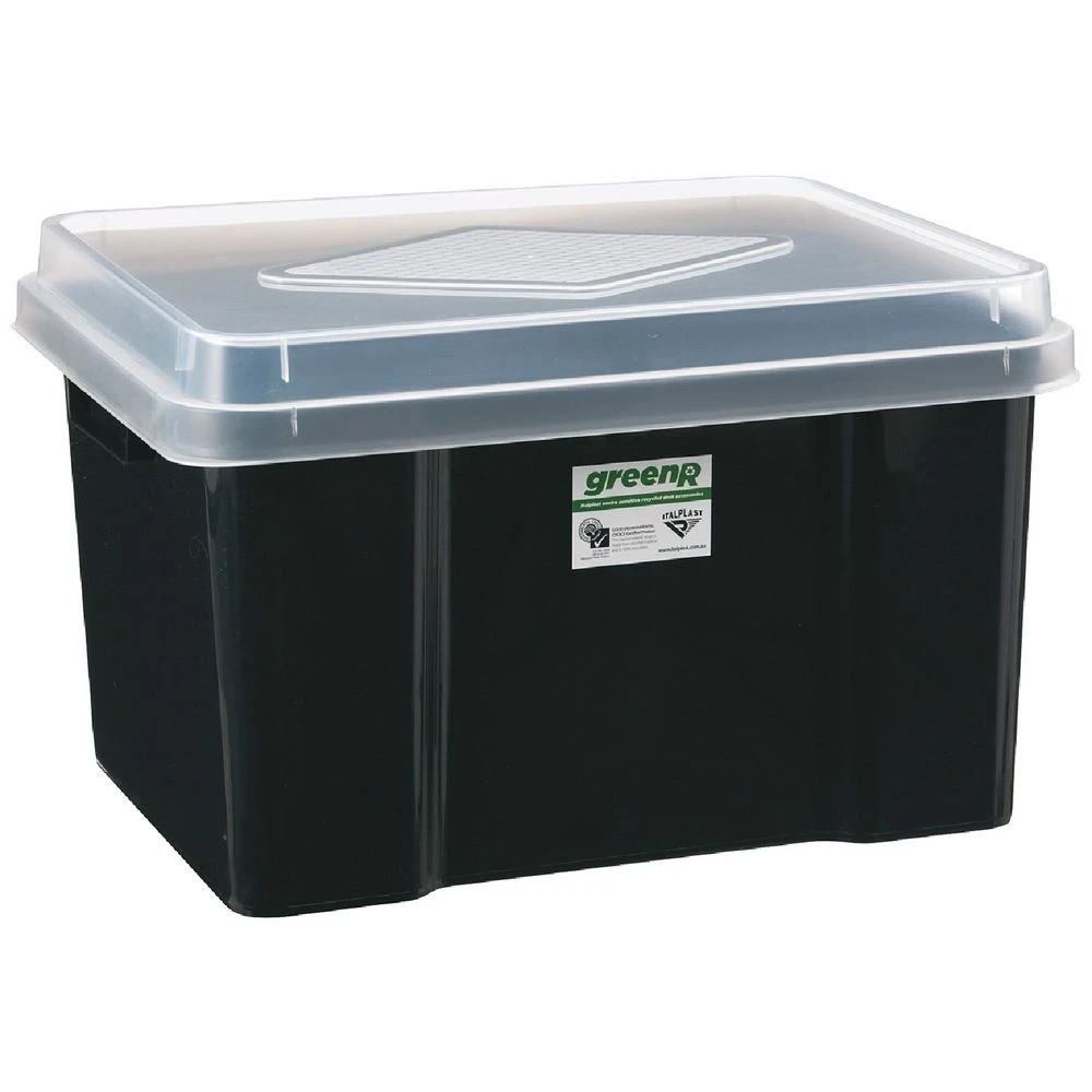 1 Italplast 32L GreenR File Box Storage Container, 1 of 1