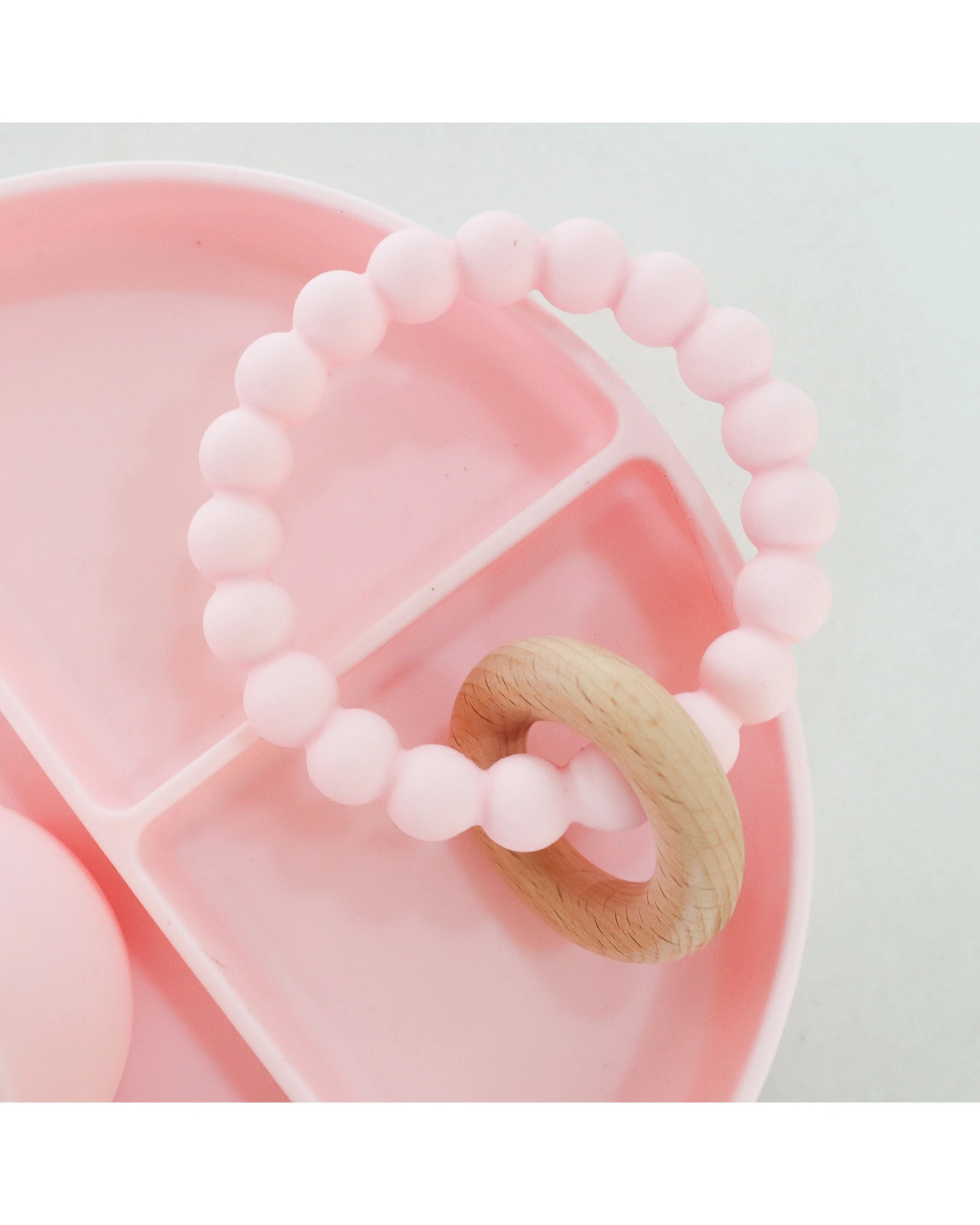 3 Splosh Baby Giraffe Silicone And Beech Wood Teether Food Safe Sensory 0 Years - Pink, 3 of 3