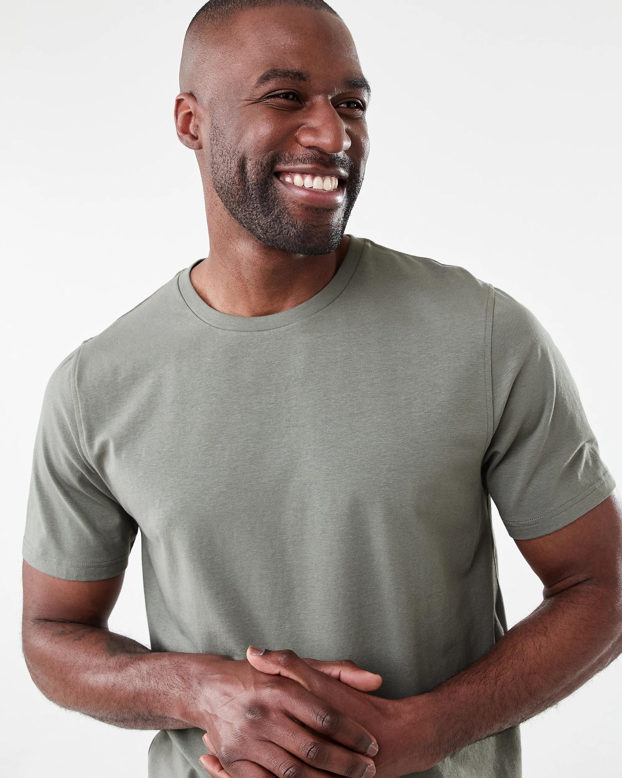 4 Cotton Elastane Sleep Top Grn Moss, 4 of 6