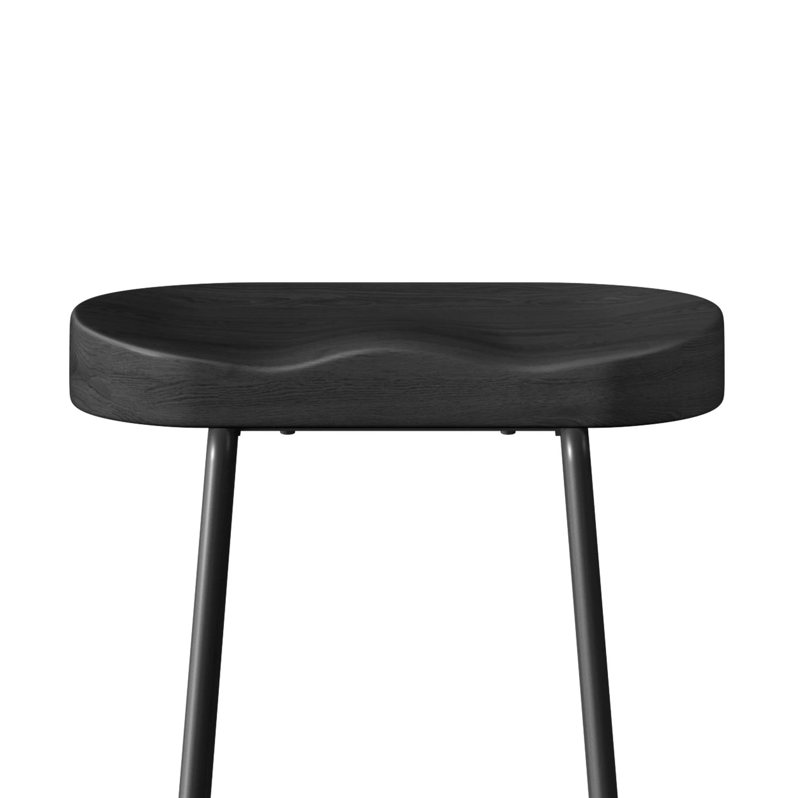 6 Alfordson 4x Bar Stools 75cm Tractor Kitchen Wooden Vintage Chair - Black, 6 of 9