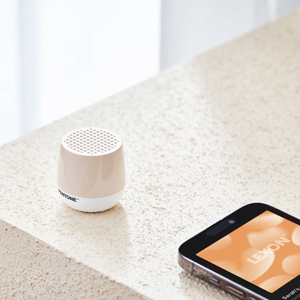 3 Lexon Mino+ Mini Bluetooth Speaker PANTONE - Beige, 3 of 4