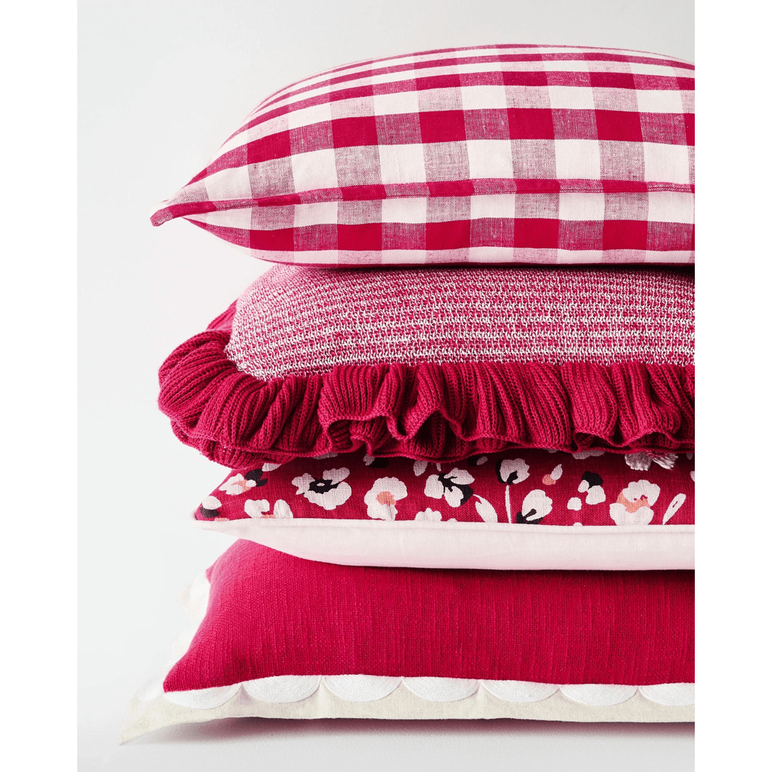 3 Target Sutton Linen Cotton YD Gingham Cushion - Pink, 3 of 4