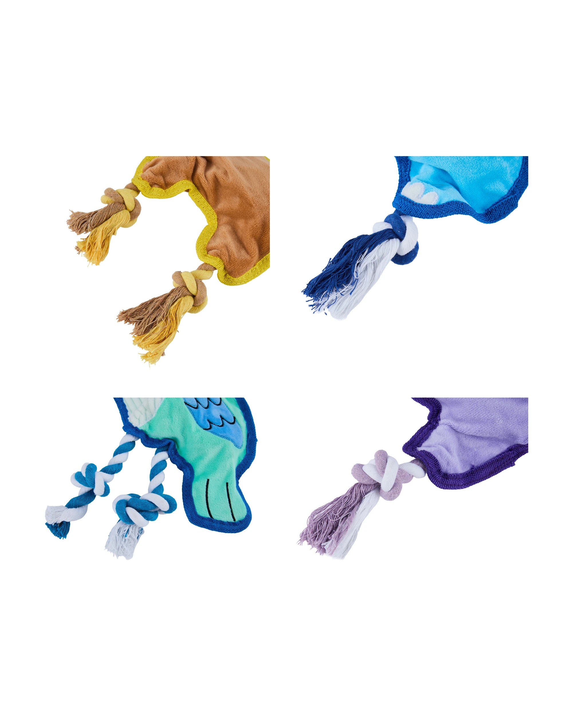 3 Flat Rope Plush Pet Toy - Assorted, 3 of 4