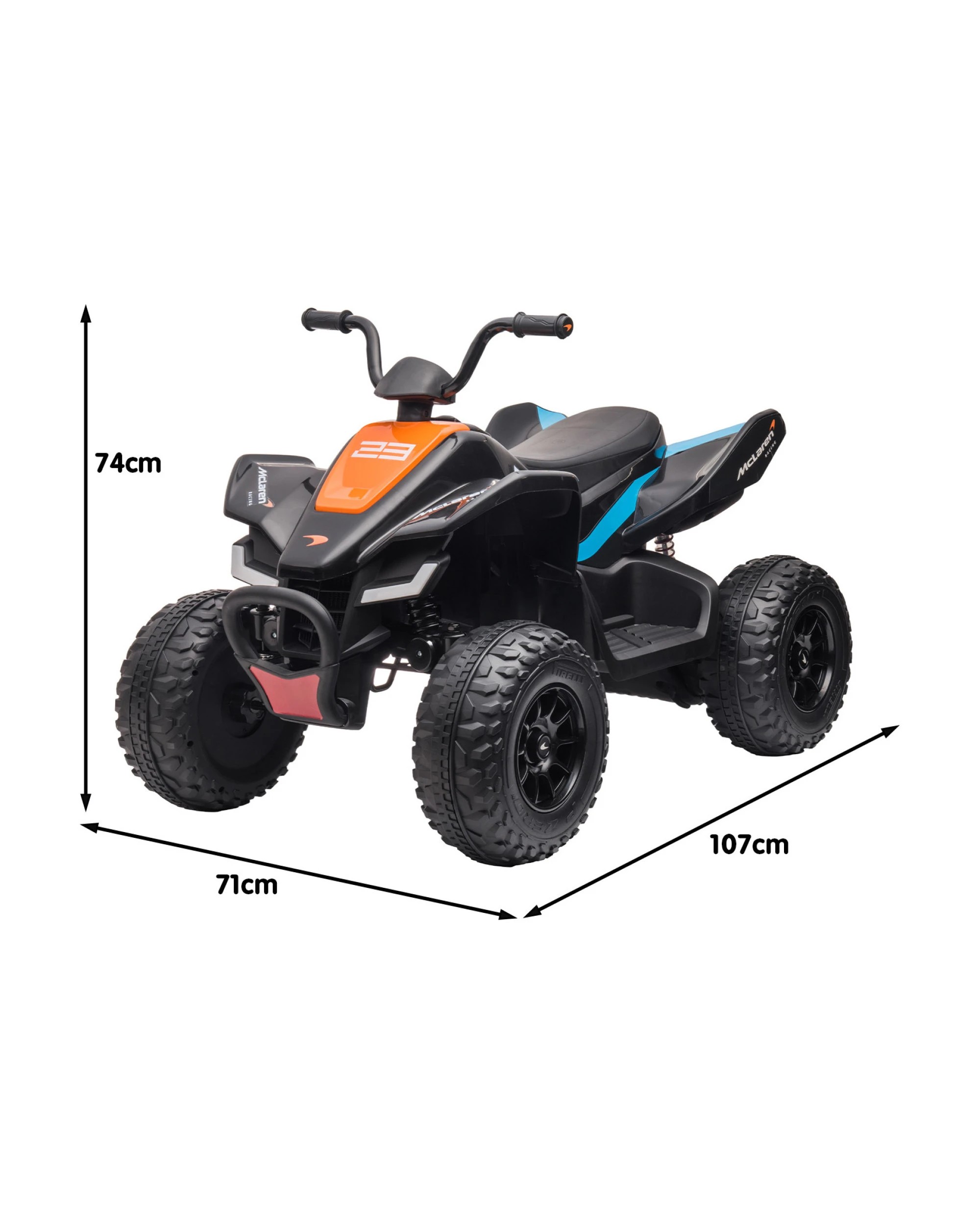 8 Kahuna MCL35 McLaren Kids Toy Ride On Electric Quad Bike - Black, 8 of 10