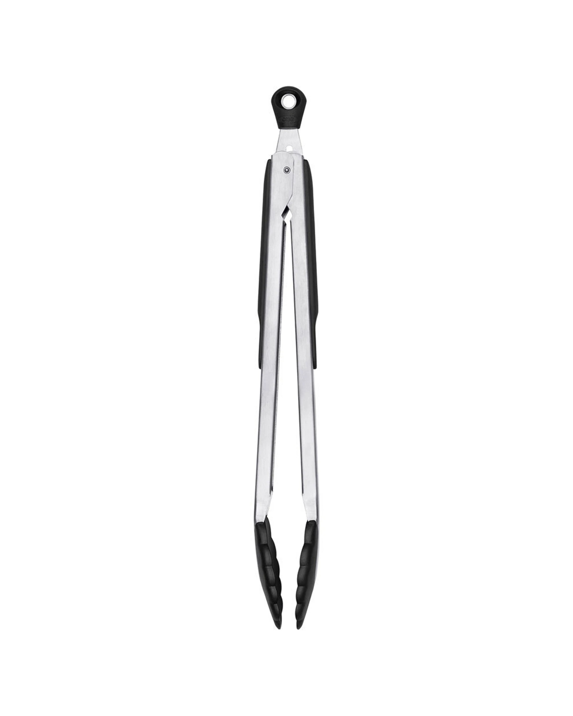 4 Oxo Good Grips 30cm Tongs Nylon Head Stainless Steel Locking Heat Resistant - Silver, 4 of 6