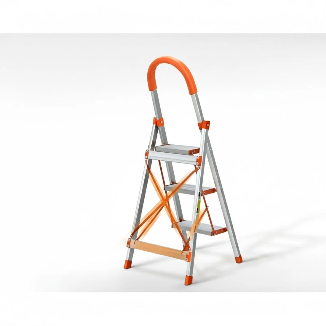 5 Giantz 3 Step Ladder Multi-Purpose Folding Aluminium Light Weight Platform - Silver, 5 of 6