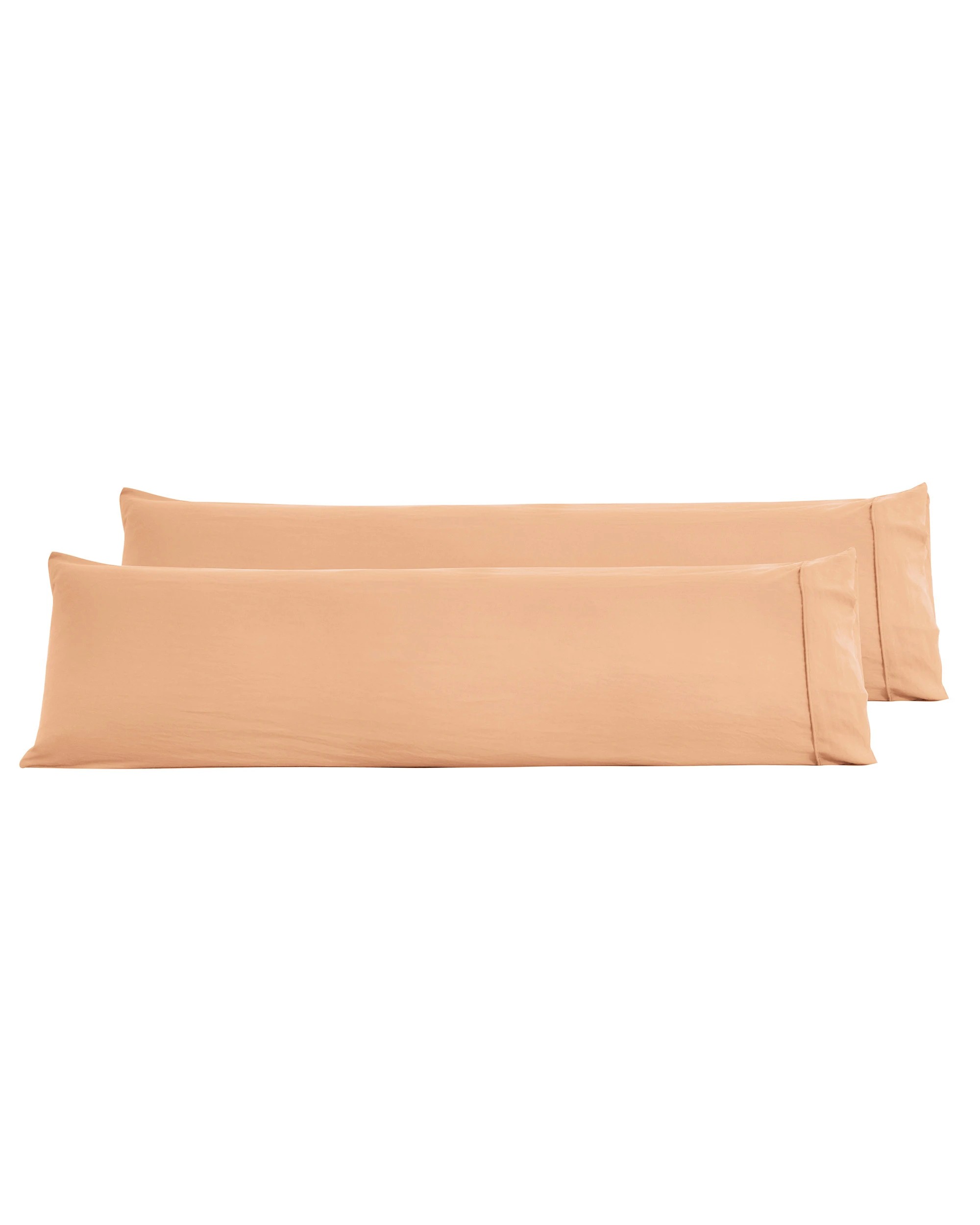 2 Dreamaker Superfine Washed Microfibre Body Pillowcase Twin Pack - Peach, 2 of 5
