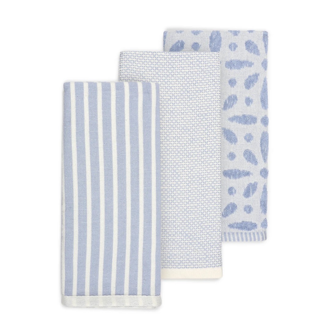 1 3 Pack Tile Blue Tea Towels, 1 of 7