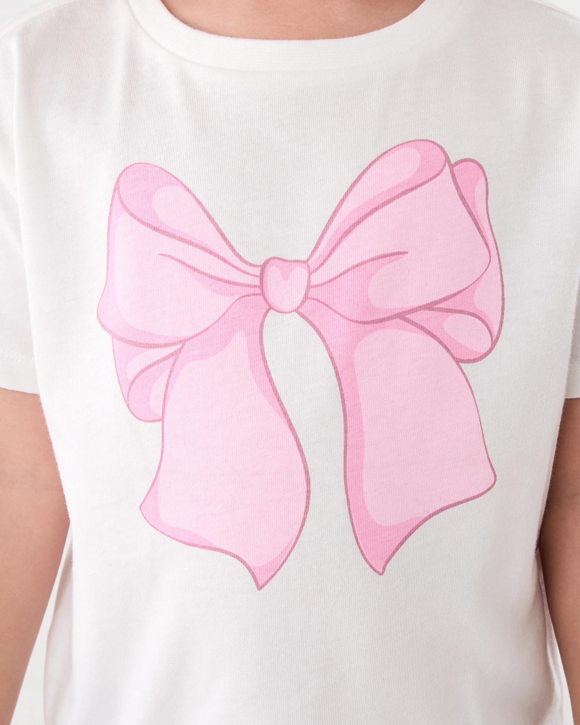 5 Printed T-shirt White Bow, 5 of 7