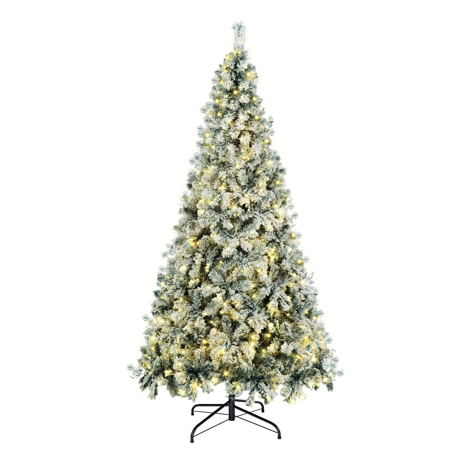 1 Tinseltown LED Christmas Tree 2.1M 7FT Xmas Trees Snow Flocked Decorations - White, 1 of 7