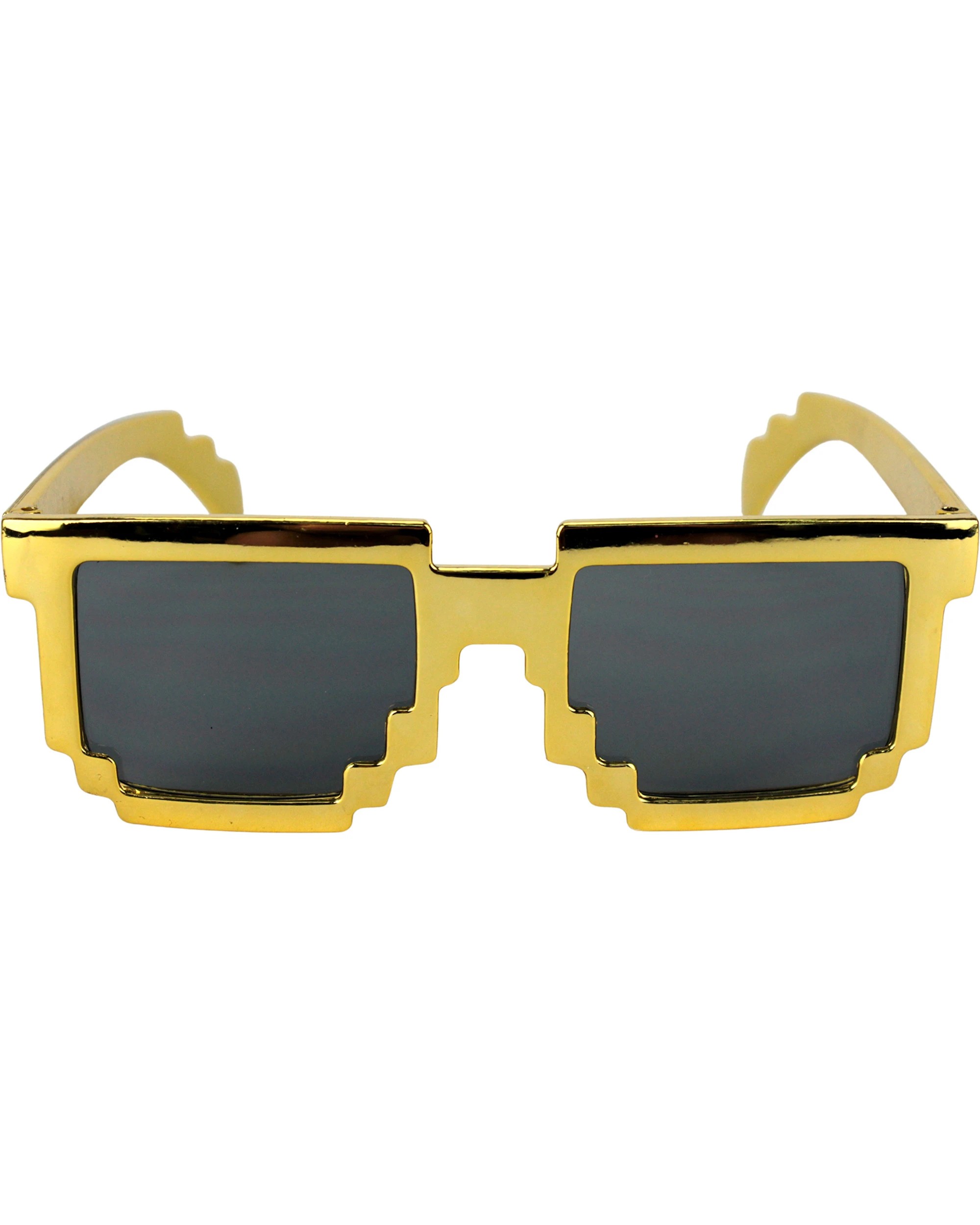 1 Party Planet Pixel Party Glasses - Gold, 1 of 4