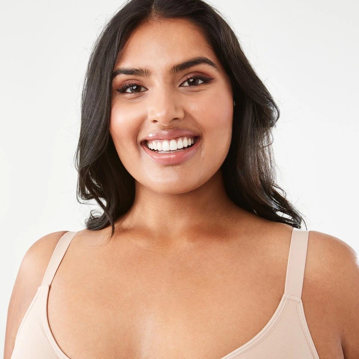 6 2 Pack Full Figure Seamfree Crop Bras BLACK, SOFT SAND BEIGE, 6 of 8