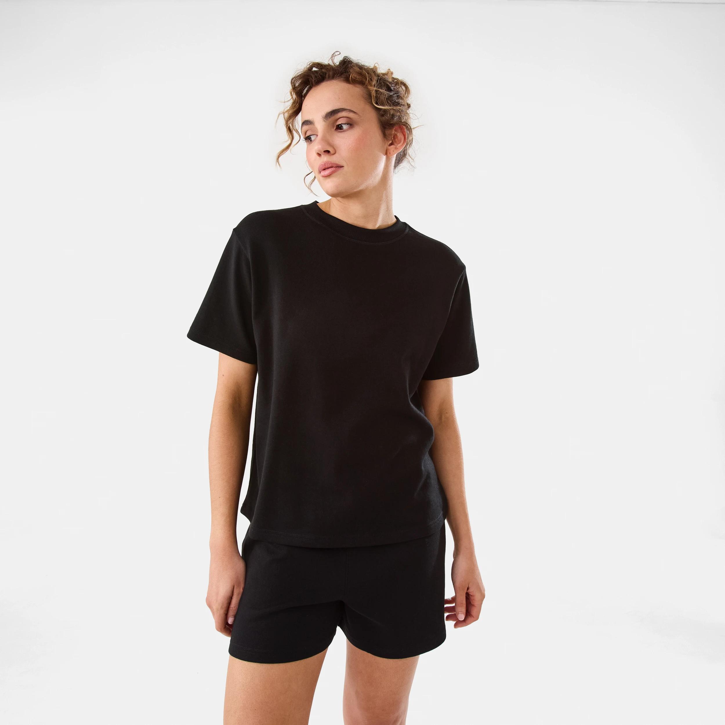 6 Active Womens Terry Shorts BLACK, 6 of 6